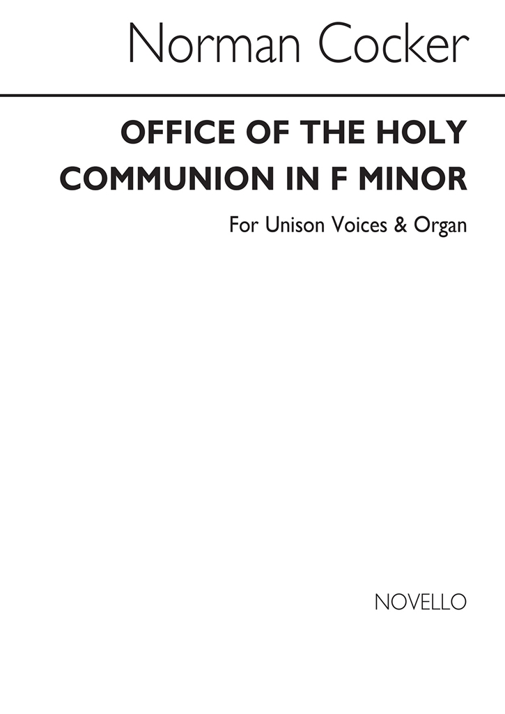 Cocker Holy Communion In F Min Satb (Pcb 1229)