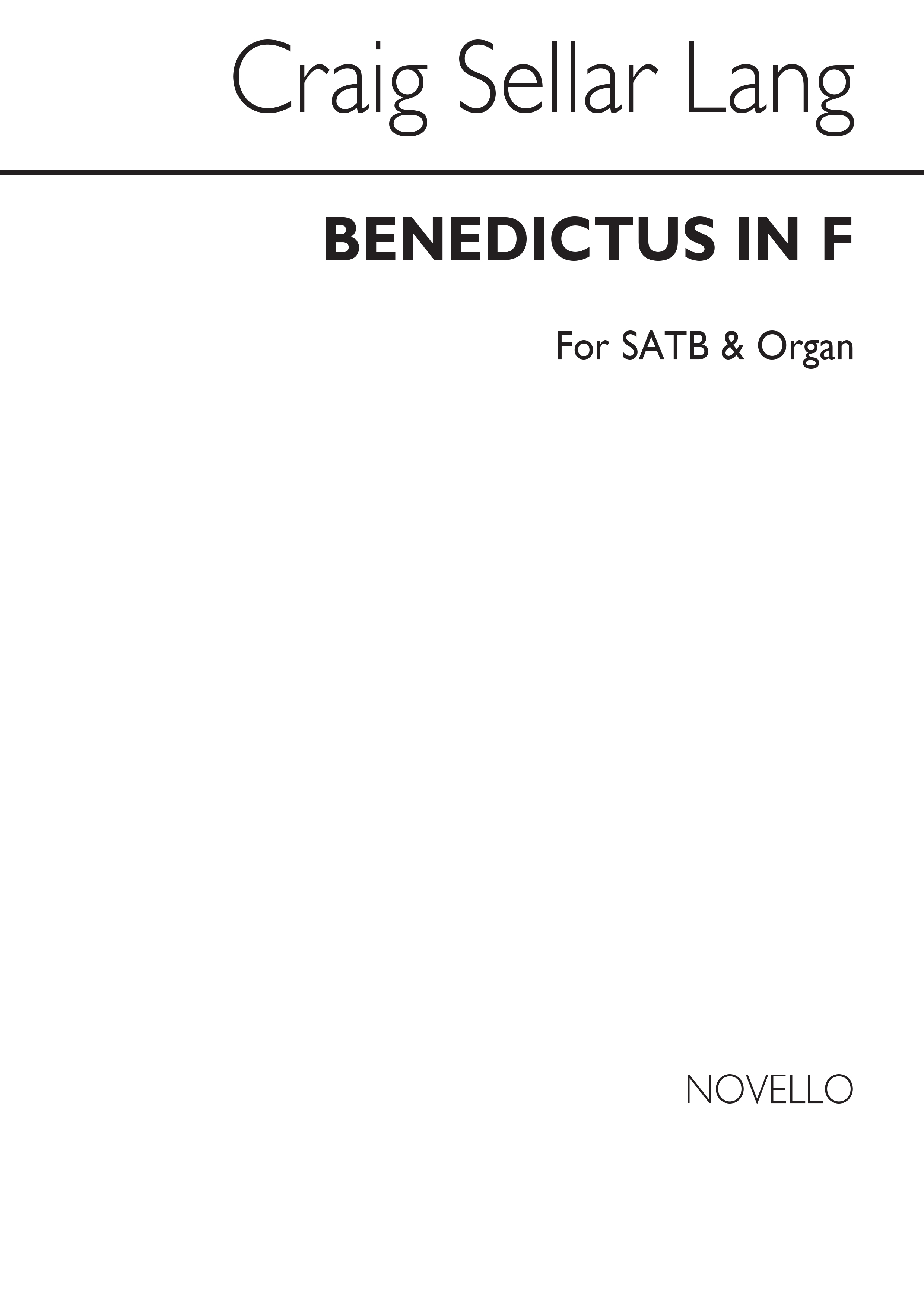 C.S. Lang: Benedictus In F Satb/Organ