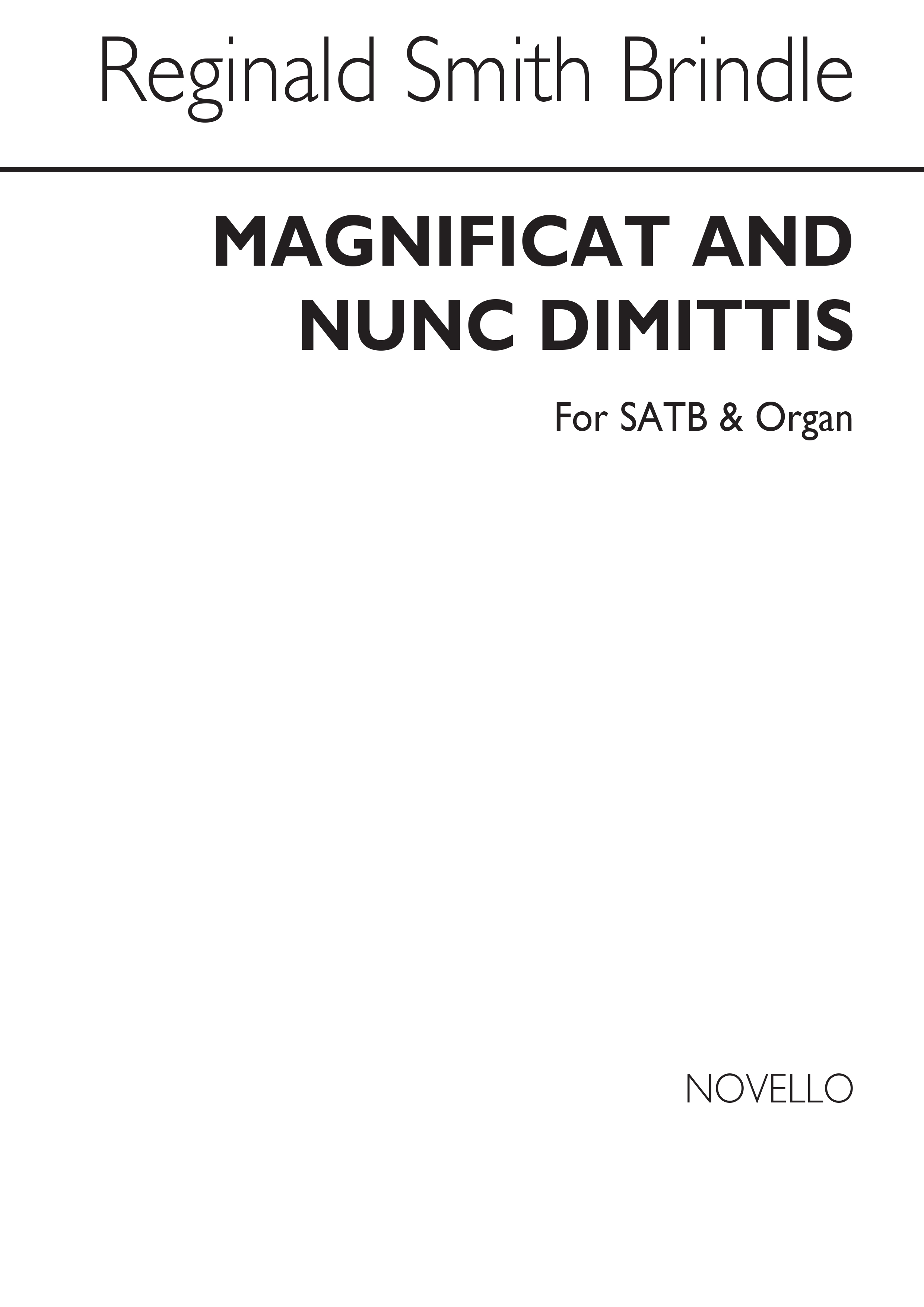 Reginald Smith Brindle: Magnificat And Nunc Dimittis Satb/Organ