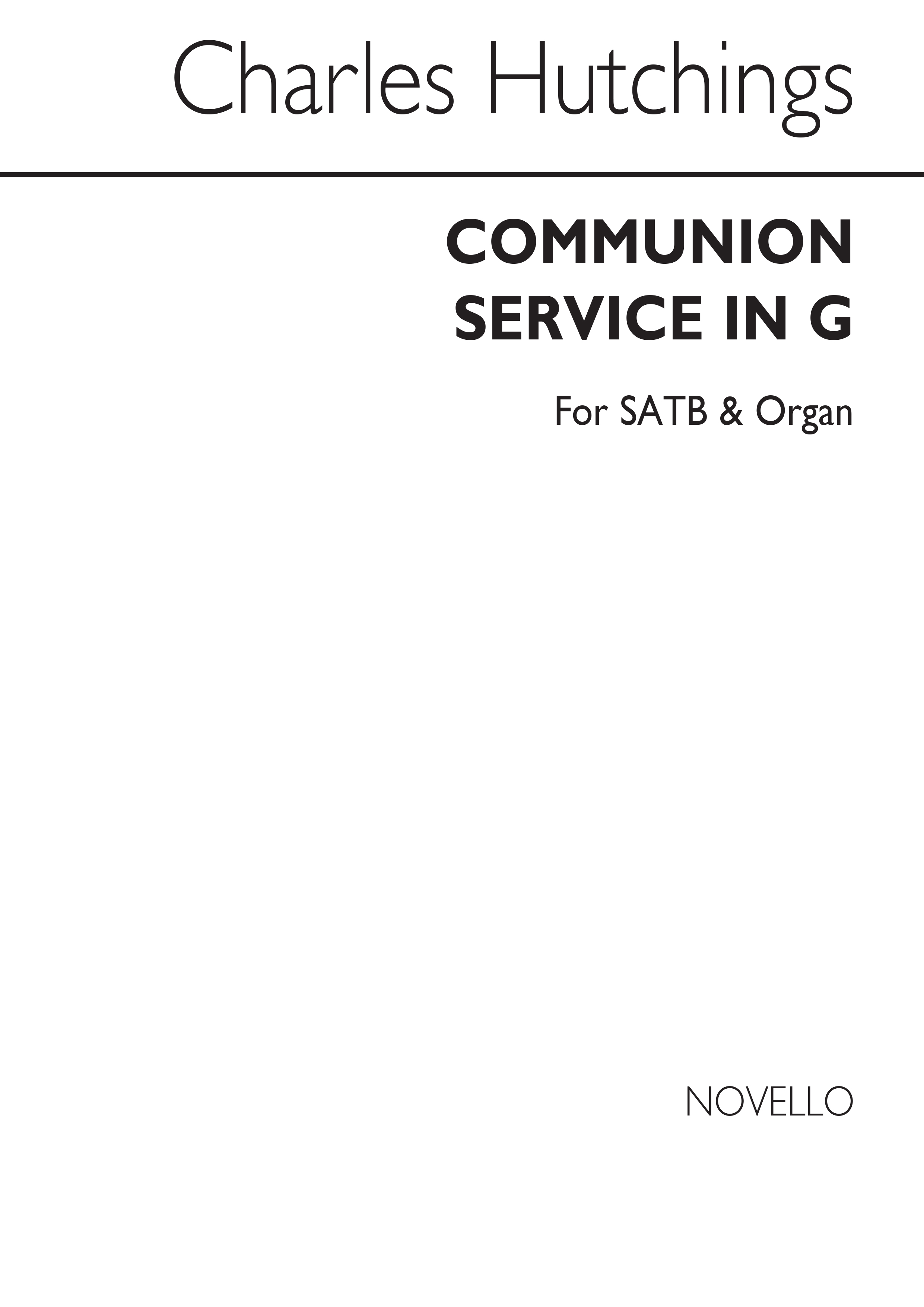 Charles Hutchings: Communion Service In G