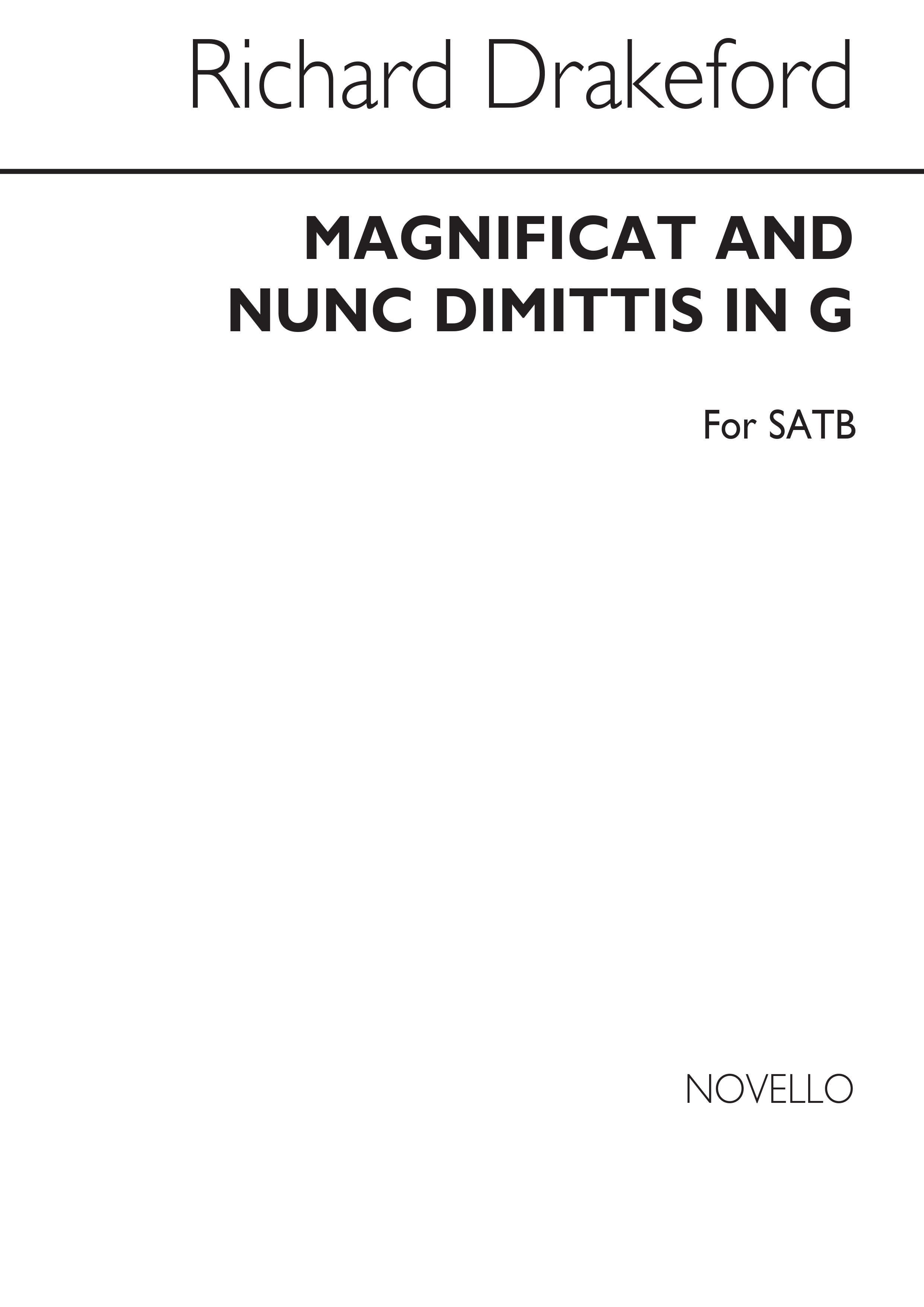 Richard Drakeford: Magnificat And Nunc Dimittis In G