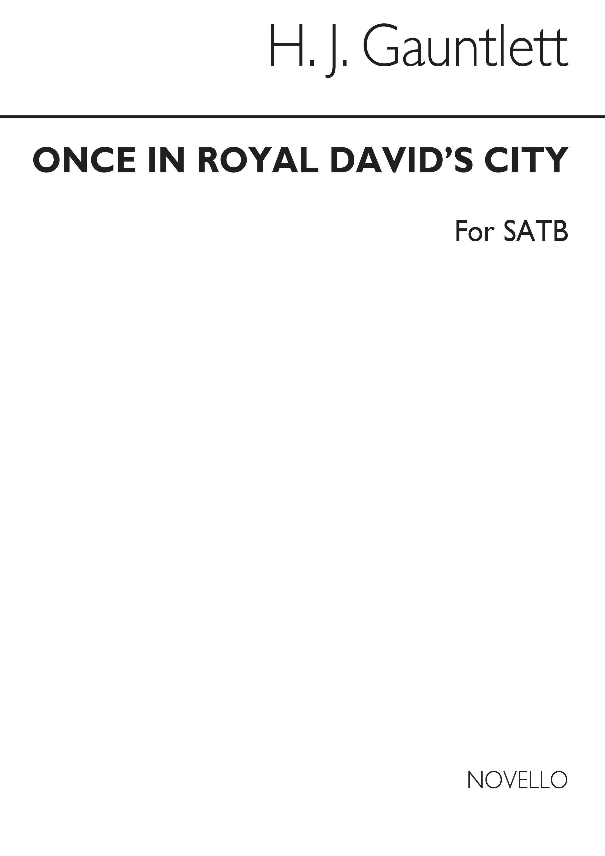 Mann Once In Royal Davids City Satb