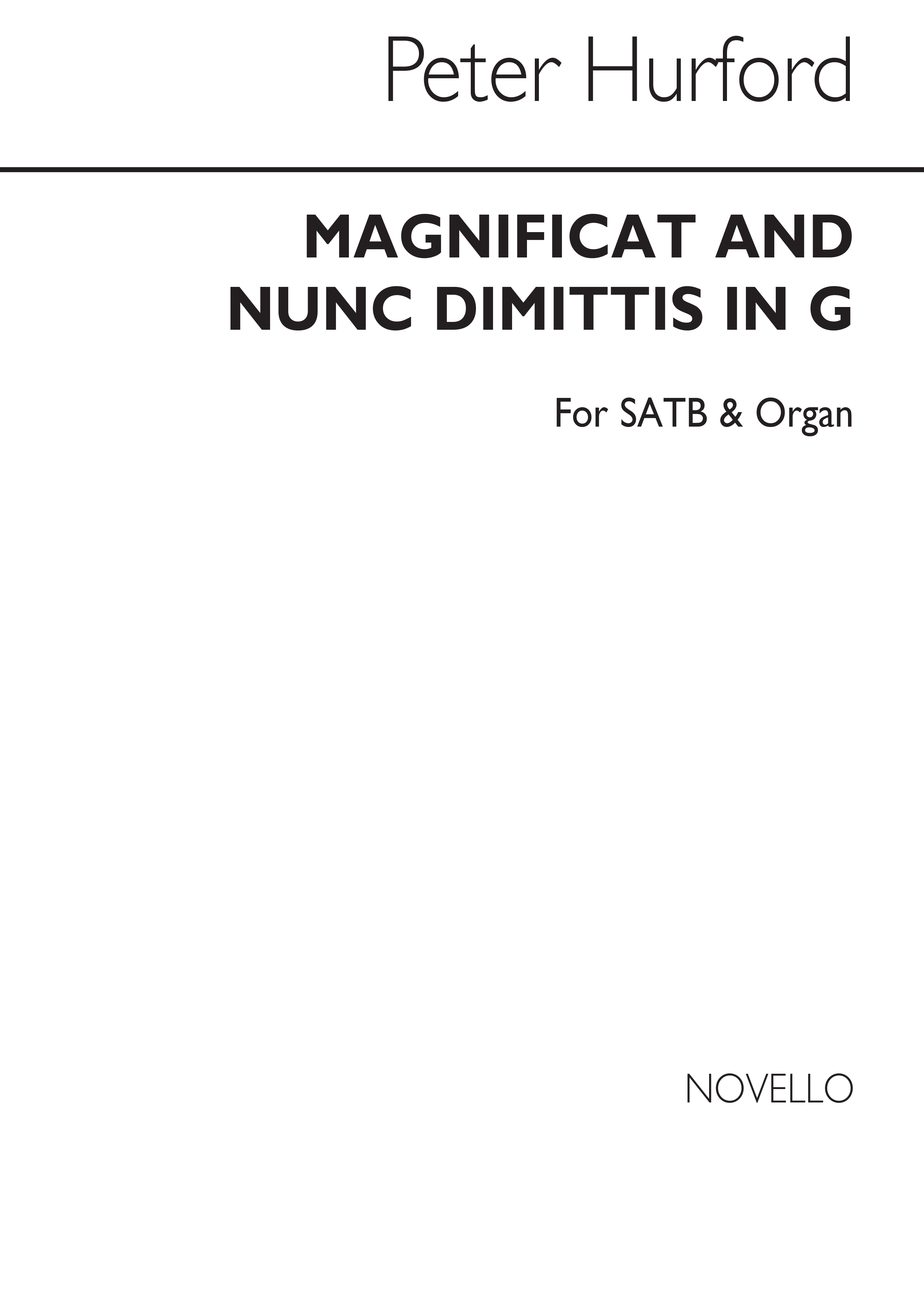 Hurford: Magnificat And Nunc Dimittis In G for SATB Chorus (Pcb1399)