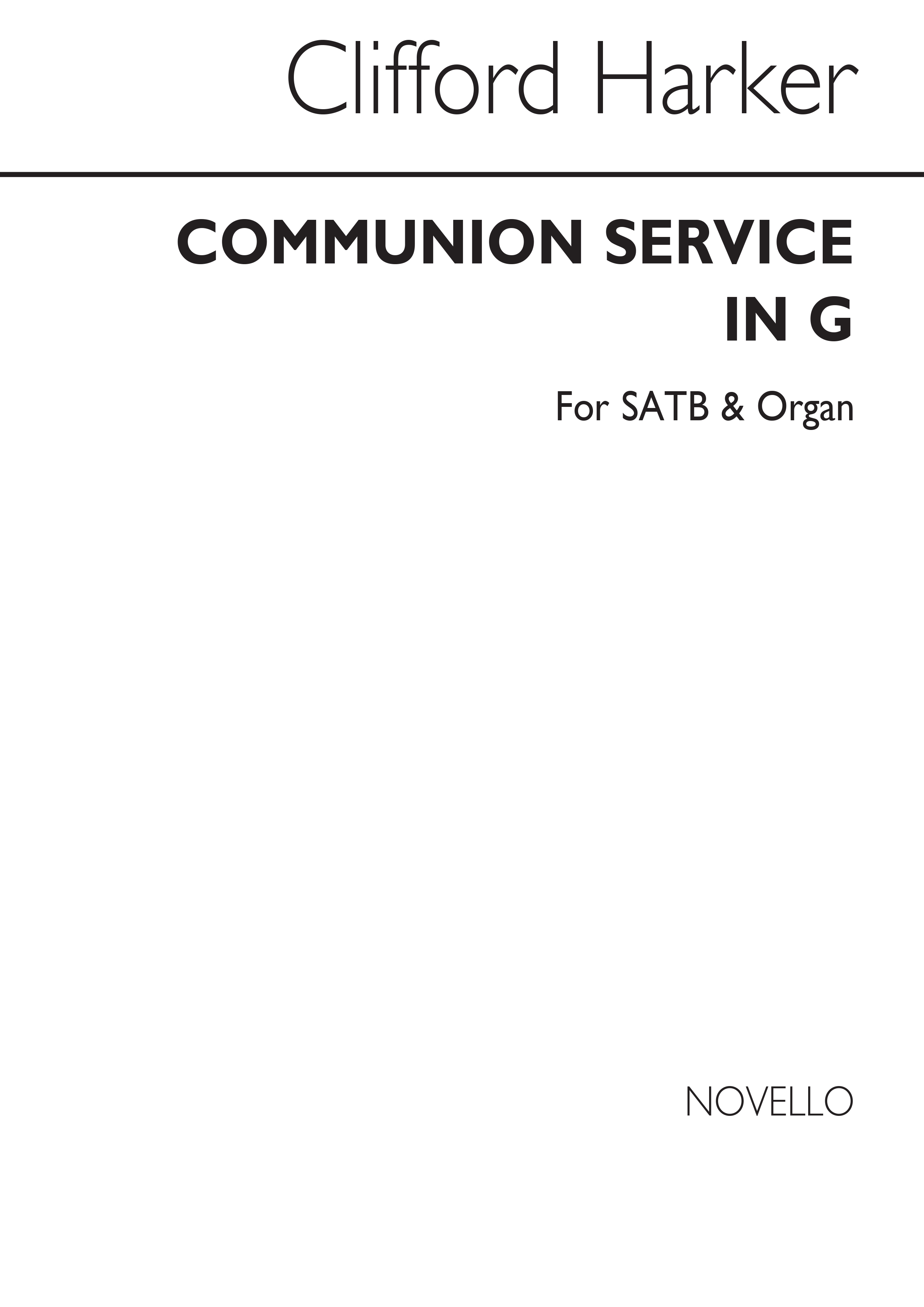 Clifford Harker: Communion Service In G Satb/Organ