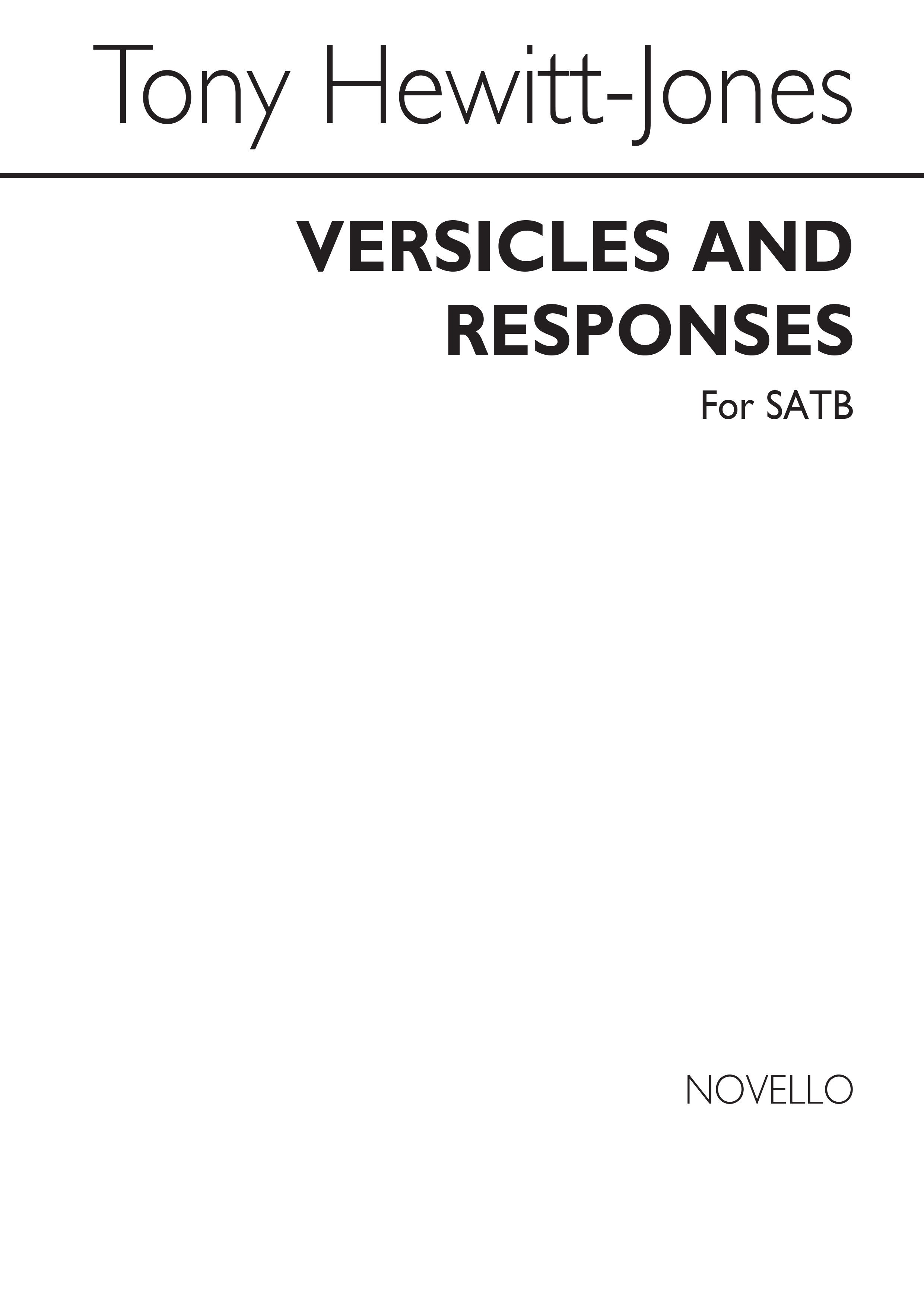 Hewitt-jones, T Versicles And Responses Satb