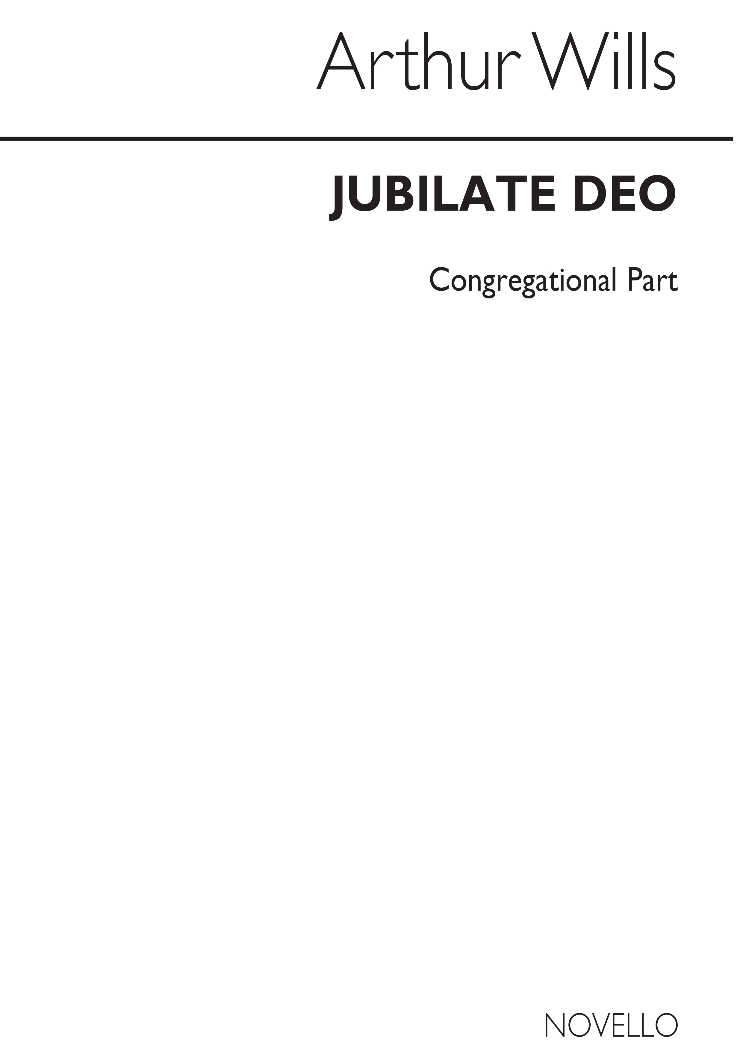 Arthur Wills: Jubilate Deo Congregational Part (Optional)