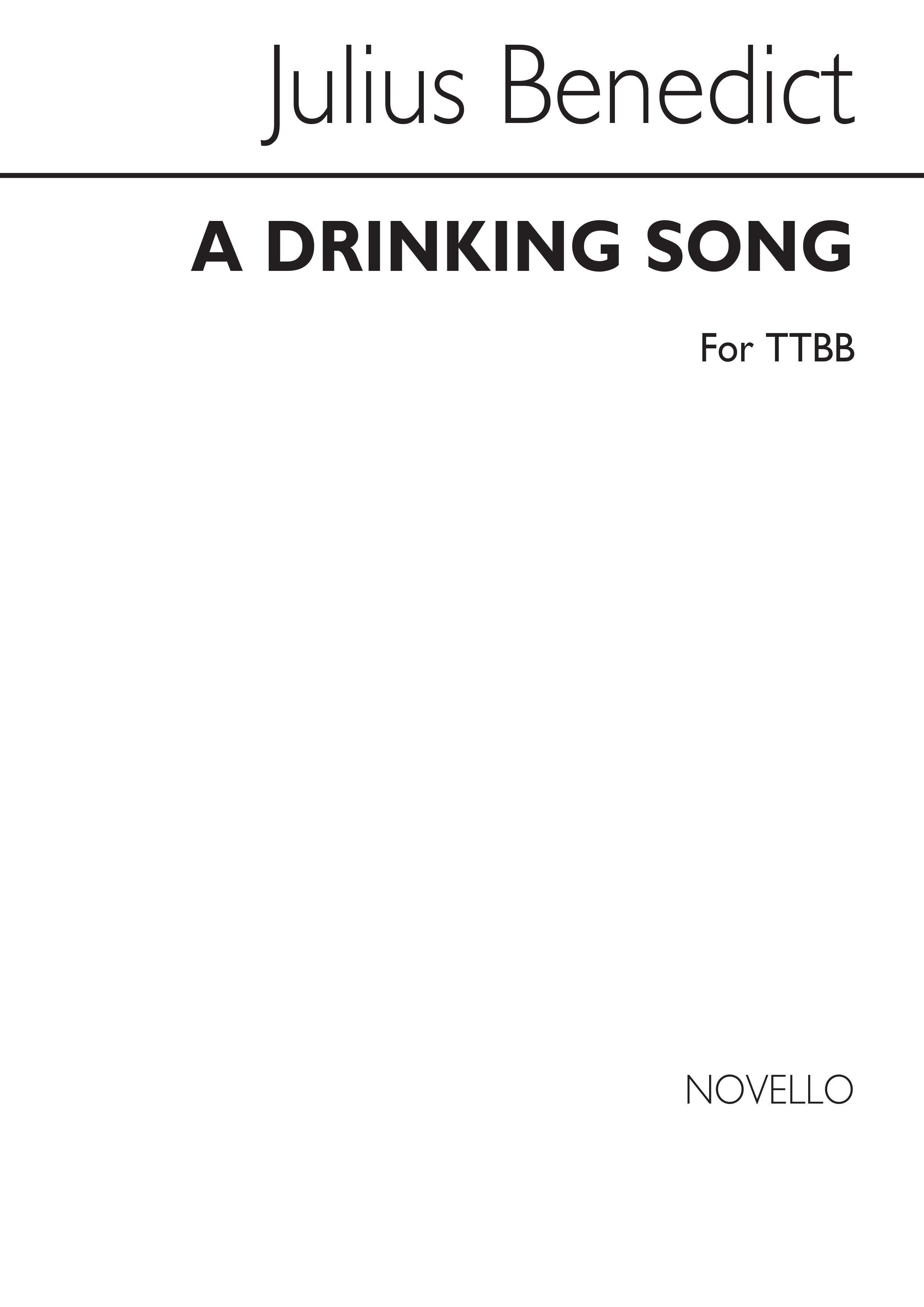 Benedict A Drinking Song Ttbb