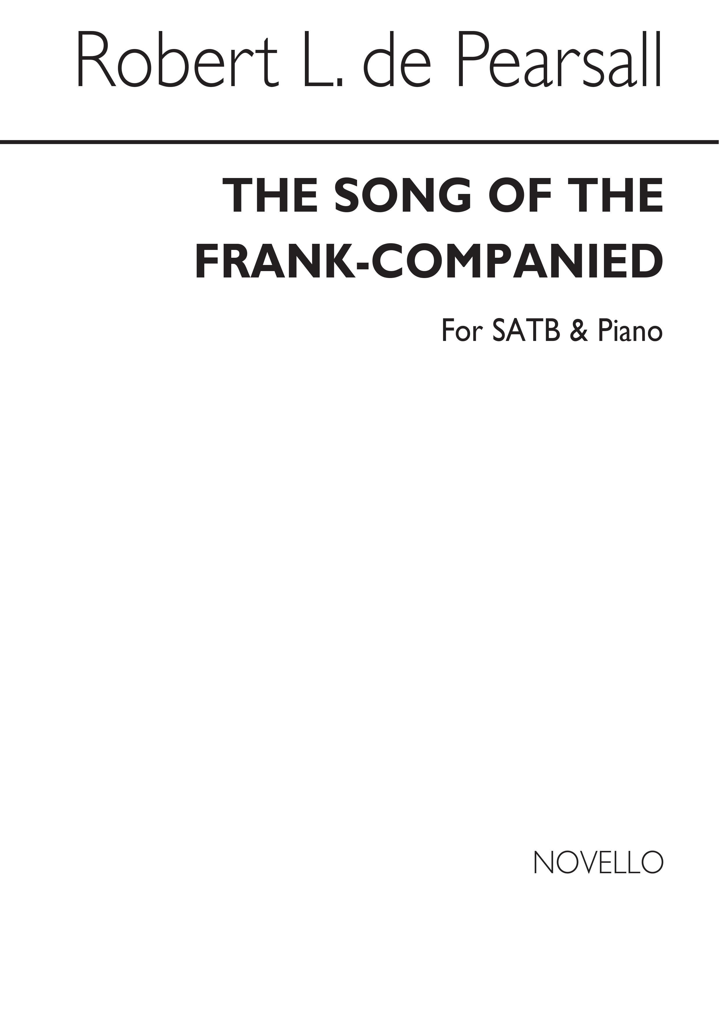 Pearsall, R Song Of The Frank Companies, The Satb/Pf