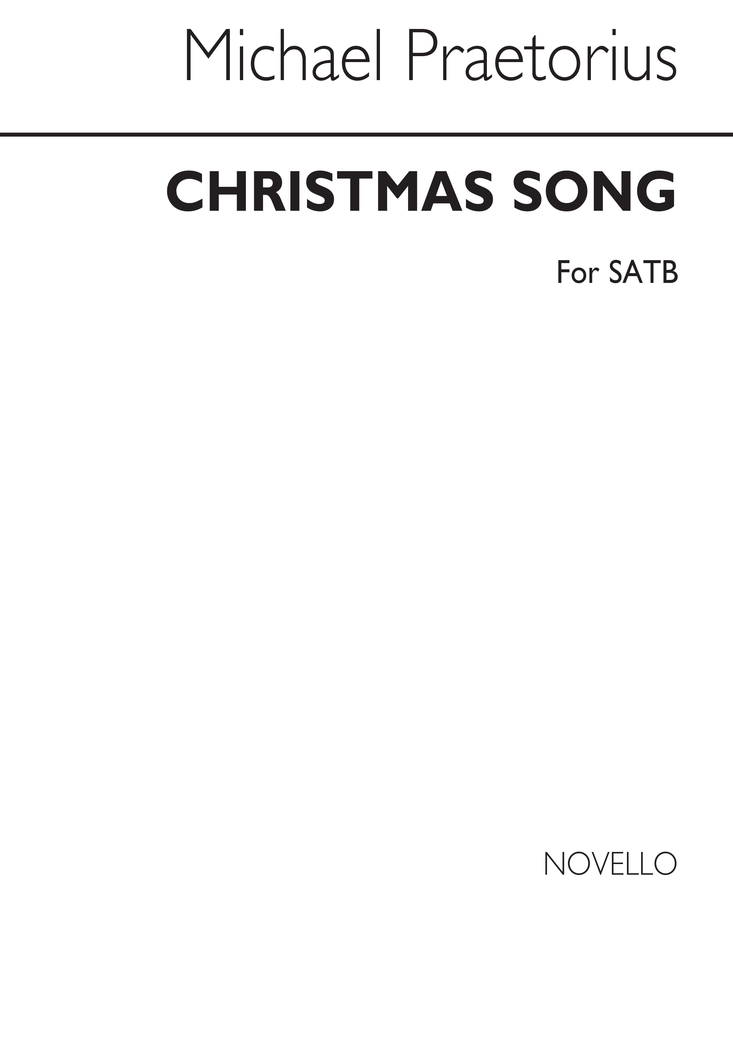 Praetorius Christmas Song Satb