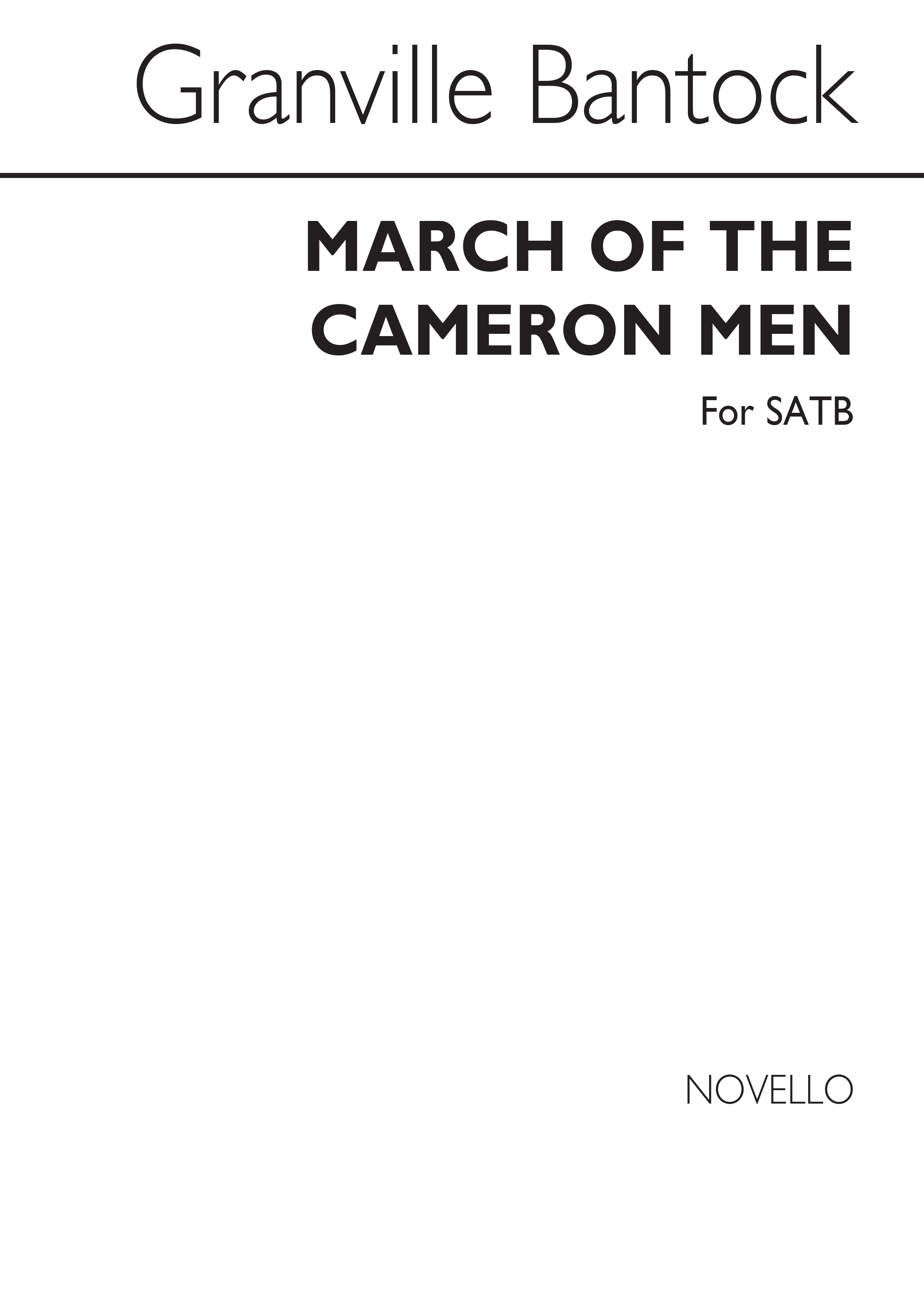 Bantock: March Of The Cameron Men for SATB Chorus