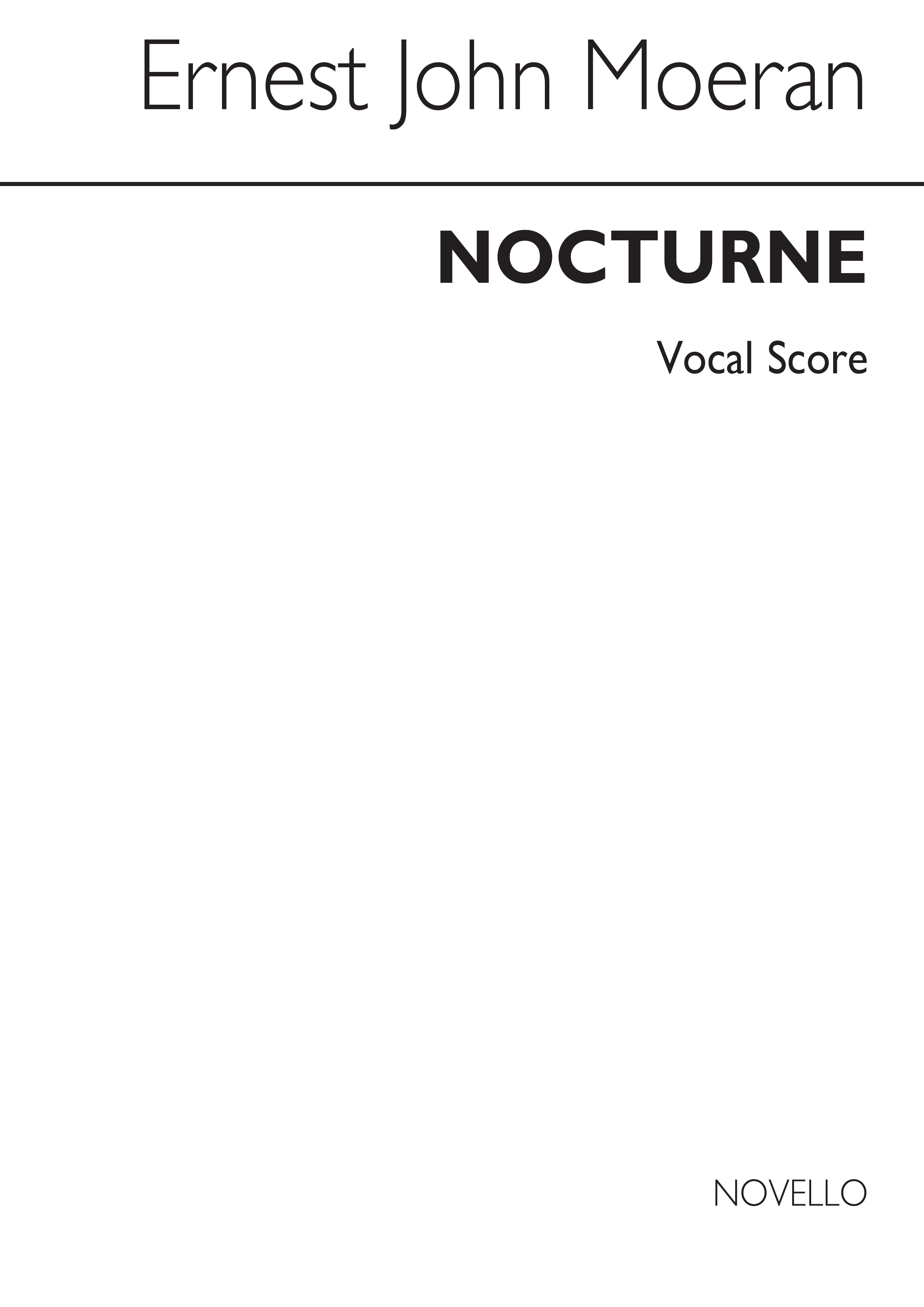 Ernest John Moeran: Nocturne (Vocal Score)