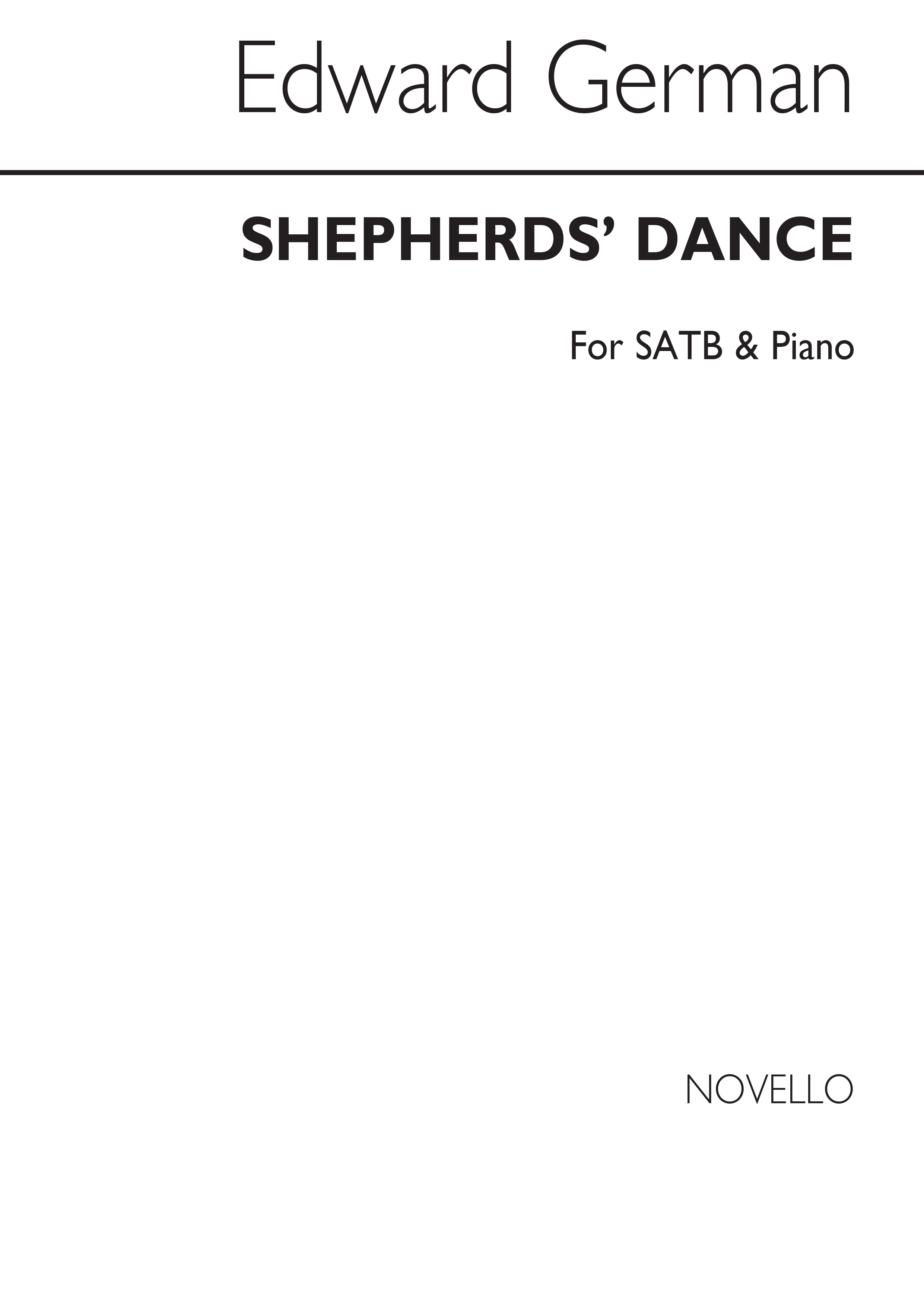 Edward German Shepherds Dance Satb/Piano