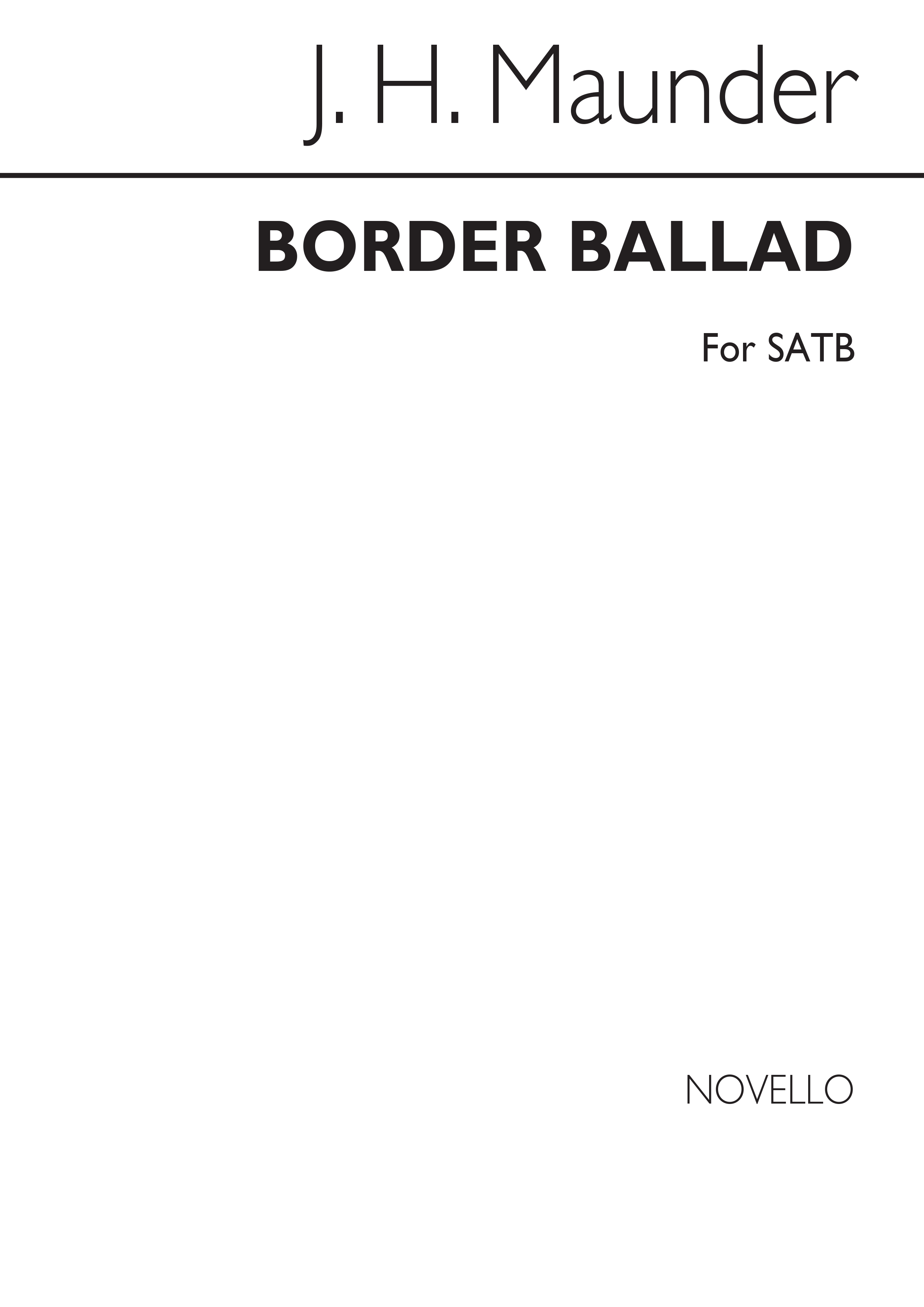 Maunder Border Ballad Satb