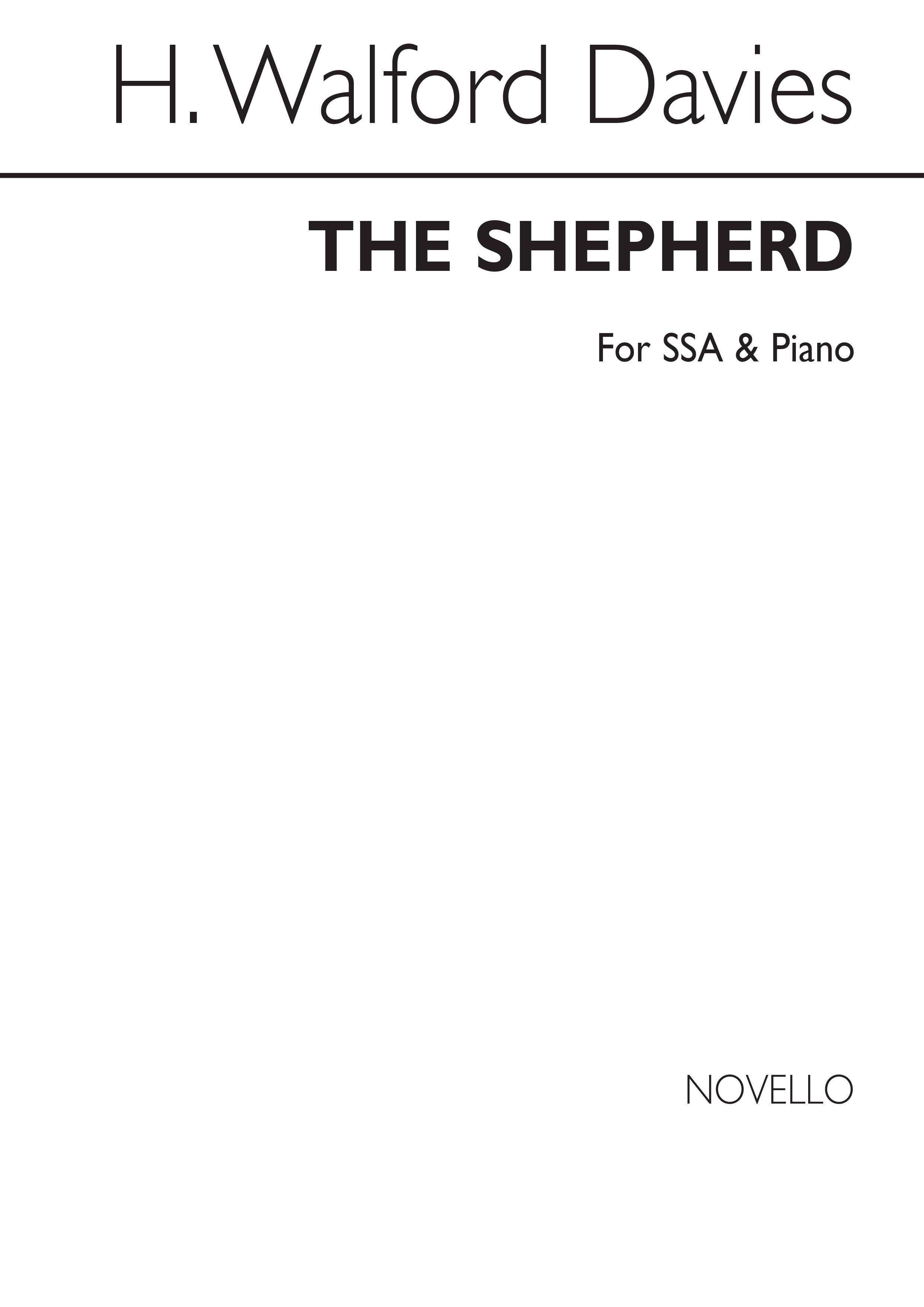 Walford Davies: The Shepherd for SSA Chorus with Piano acc.