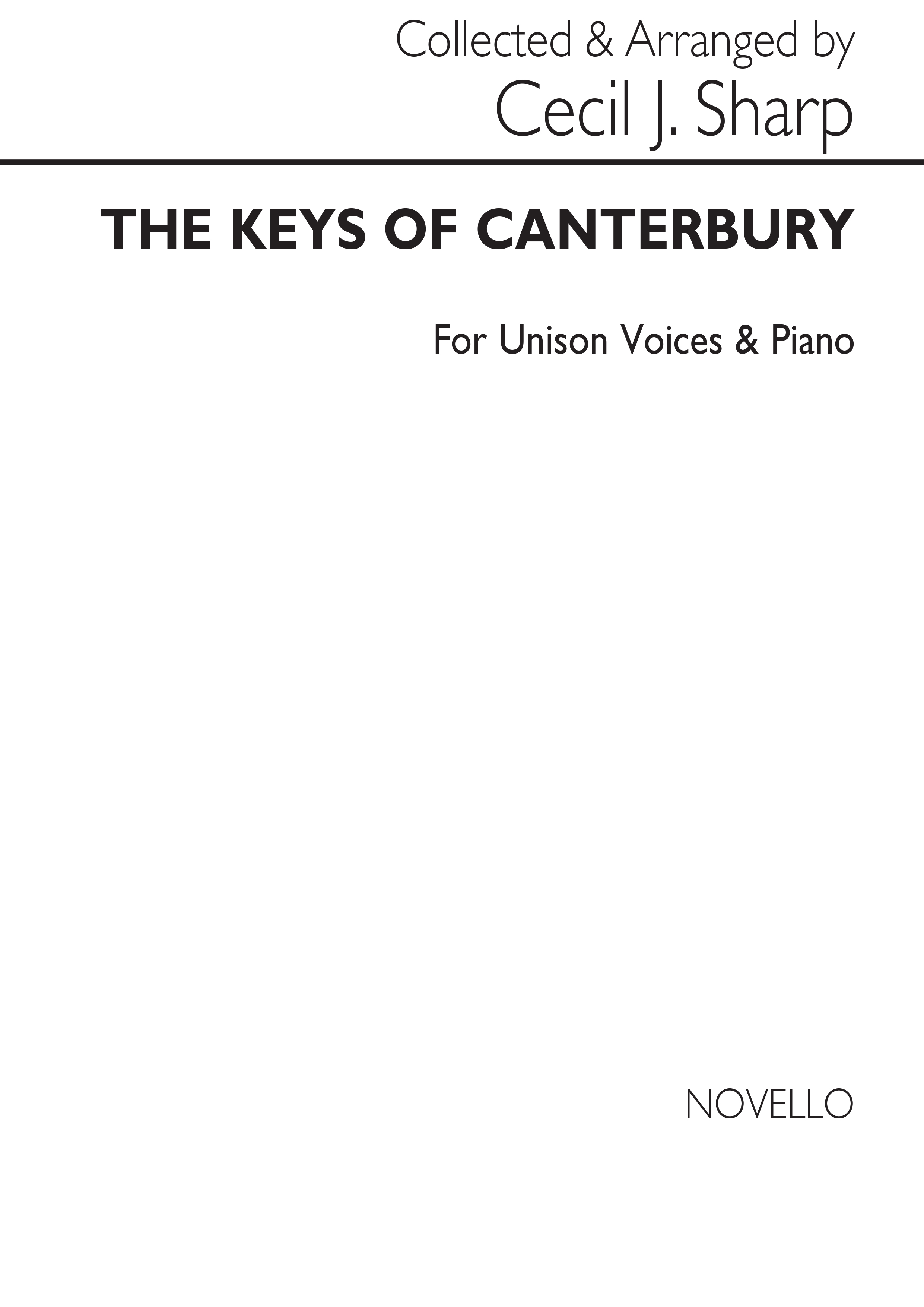 Sharp, C The Keys Of Canterbury Unison/Pf