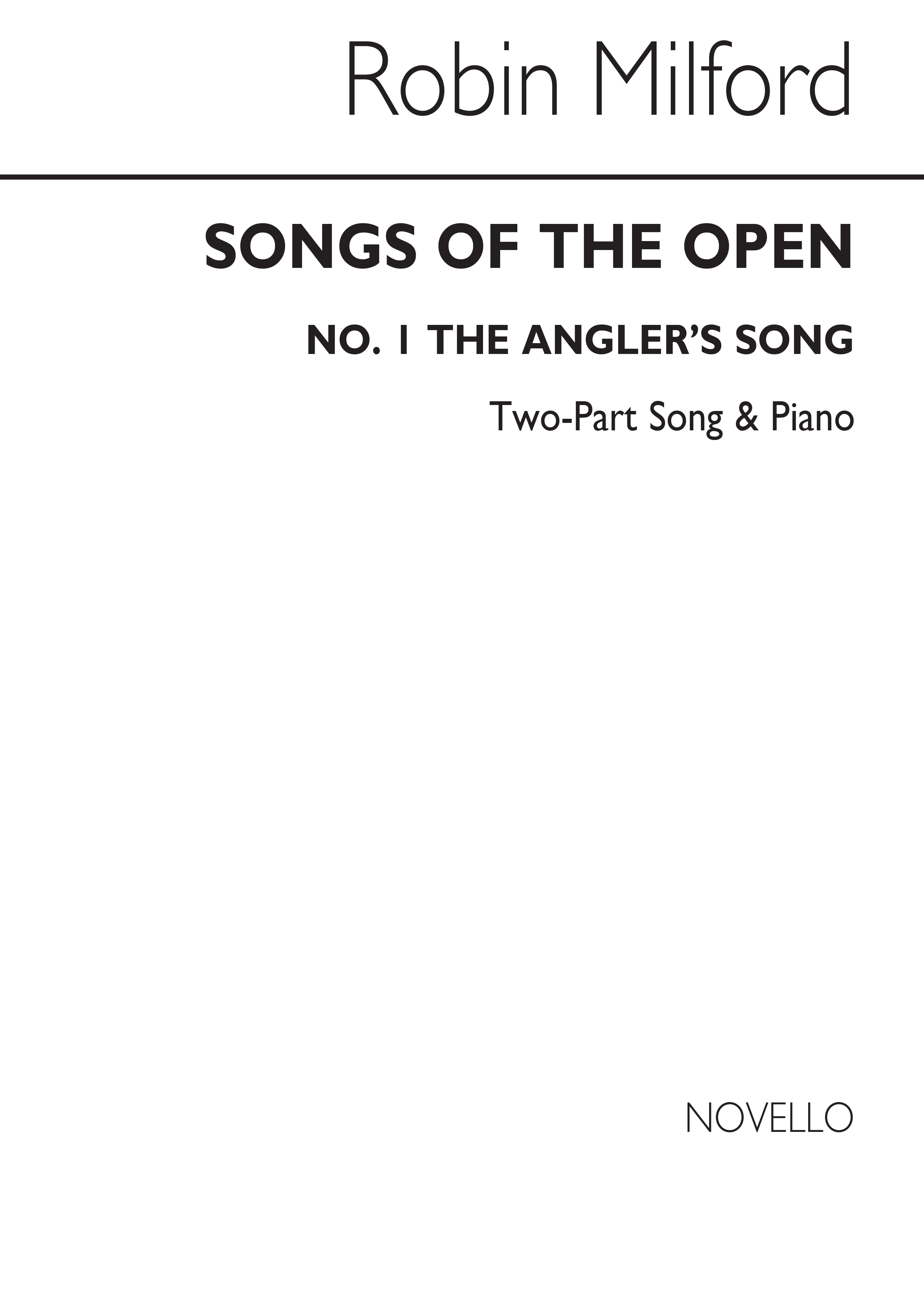 Robin Milford: The Angler's Song Op45 No.1 2-part/Piano