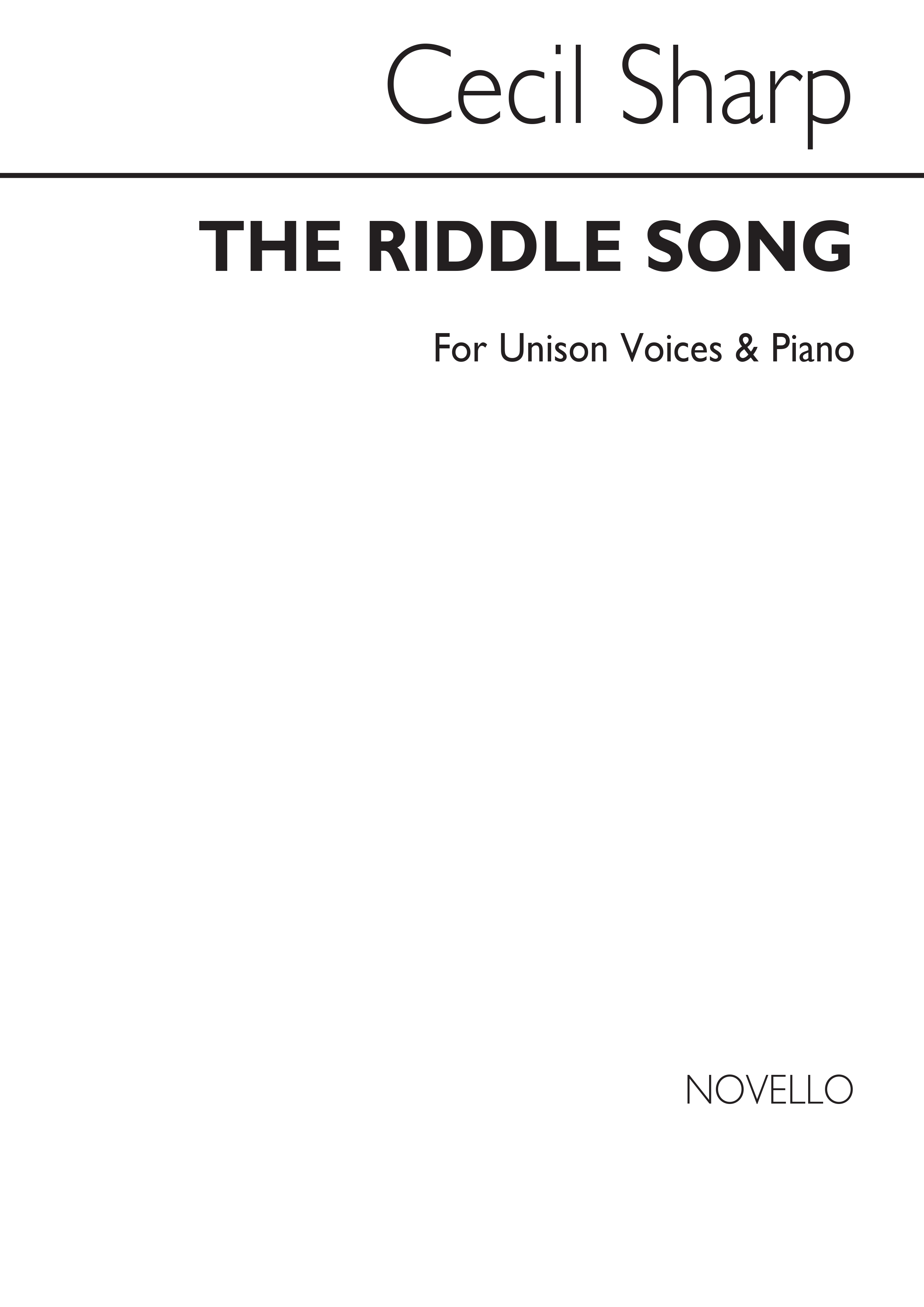 Sharp, C The Riddle Unison And Piano