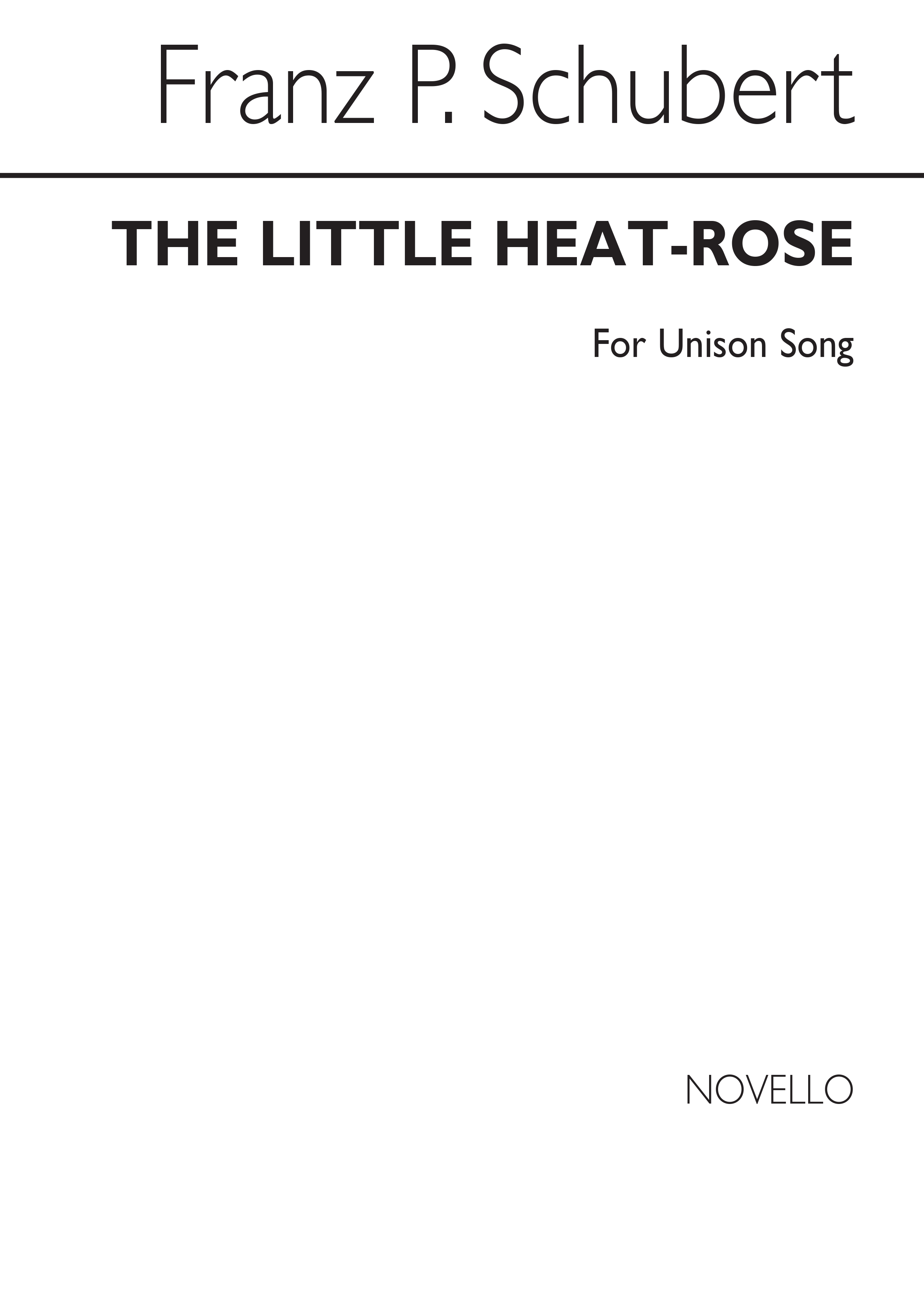 Schubert The Little Heath Rose Voice/Piano