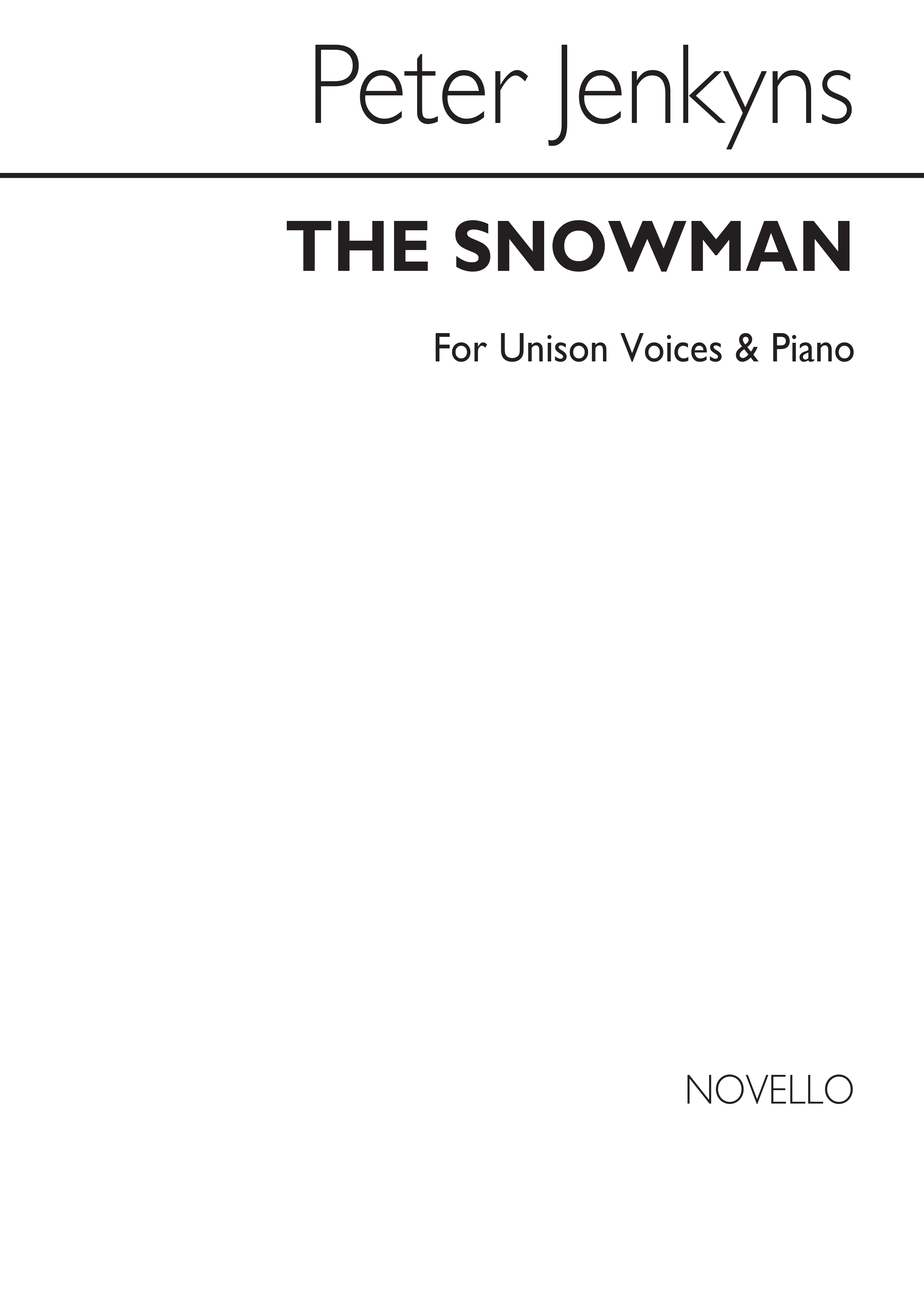 Jenkyns: The Snowman for Unison voices and Piano