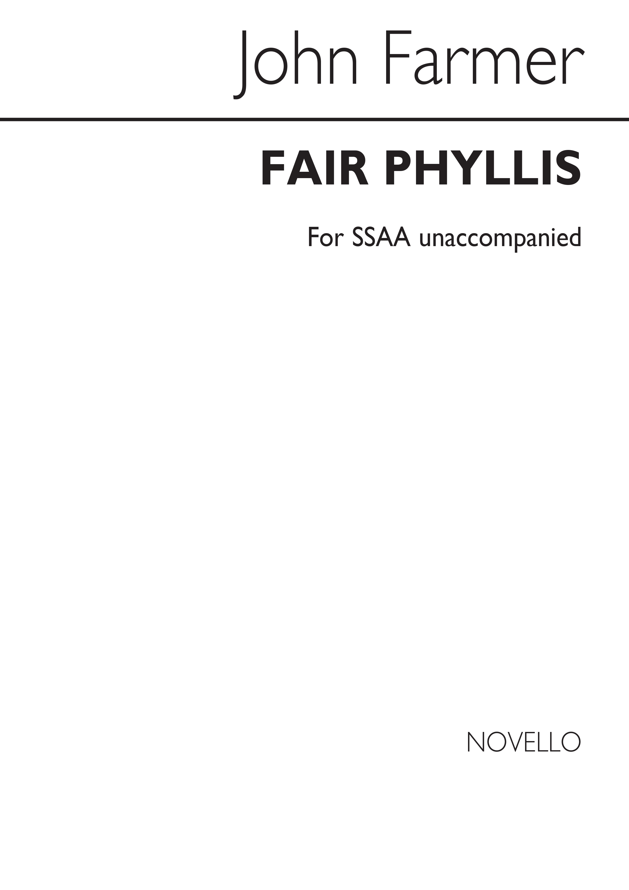 John Farmer: Fair Phyllis (SSAA)