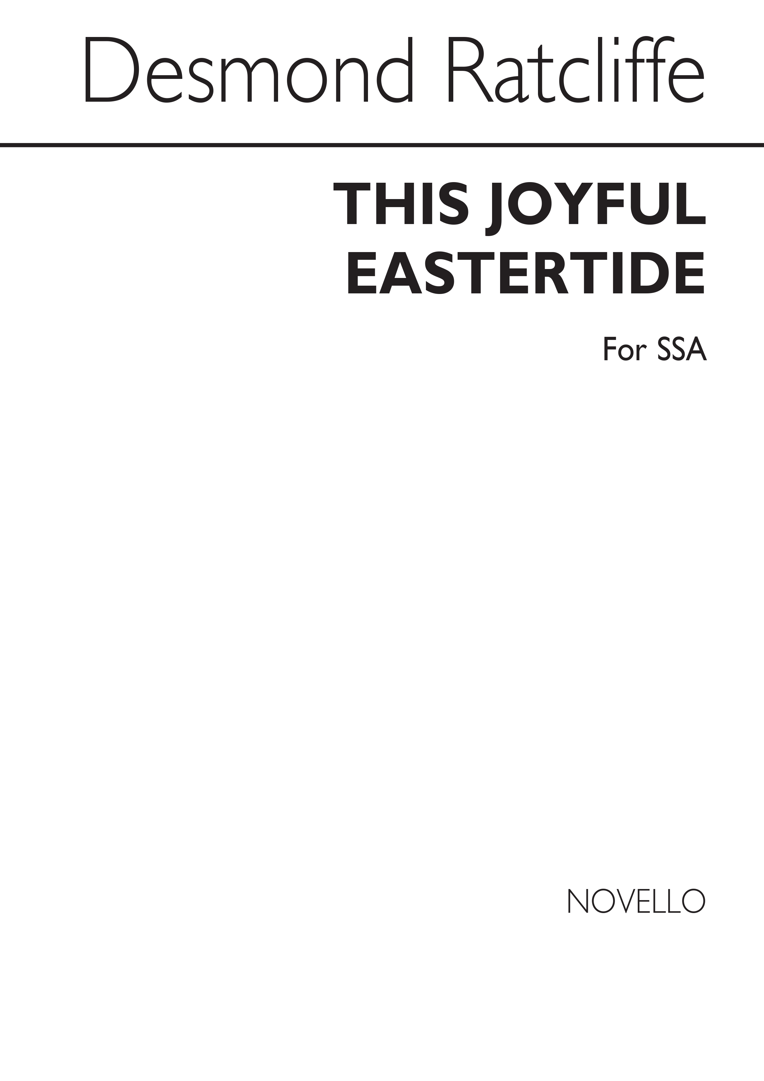 Ratcliffe: This Joyful Eastertide for SSA Chorus