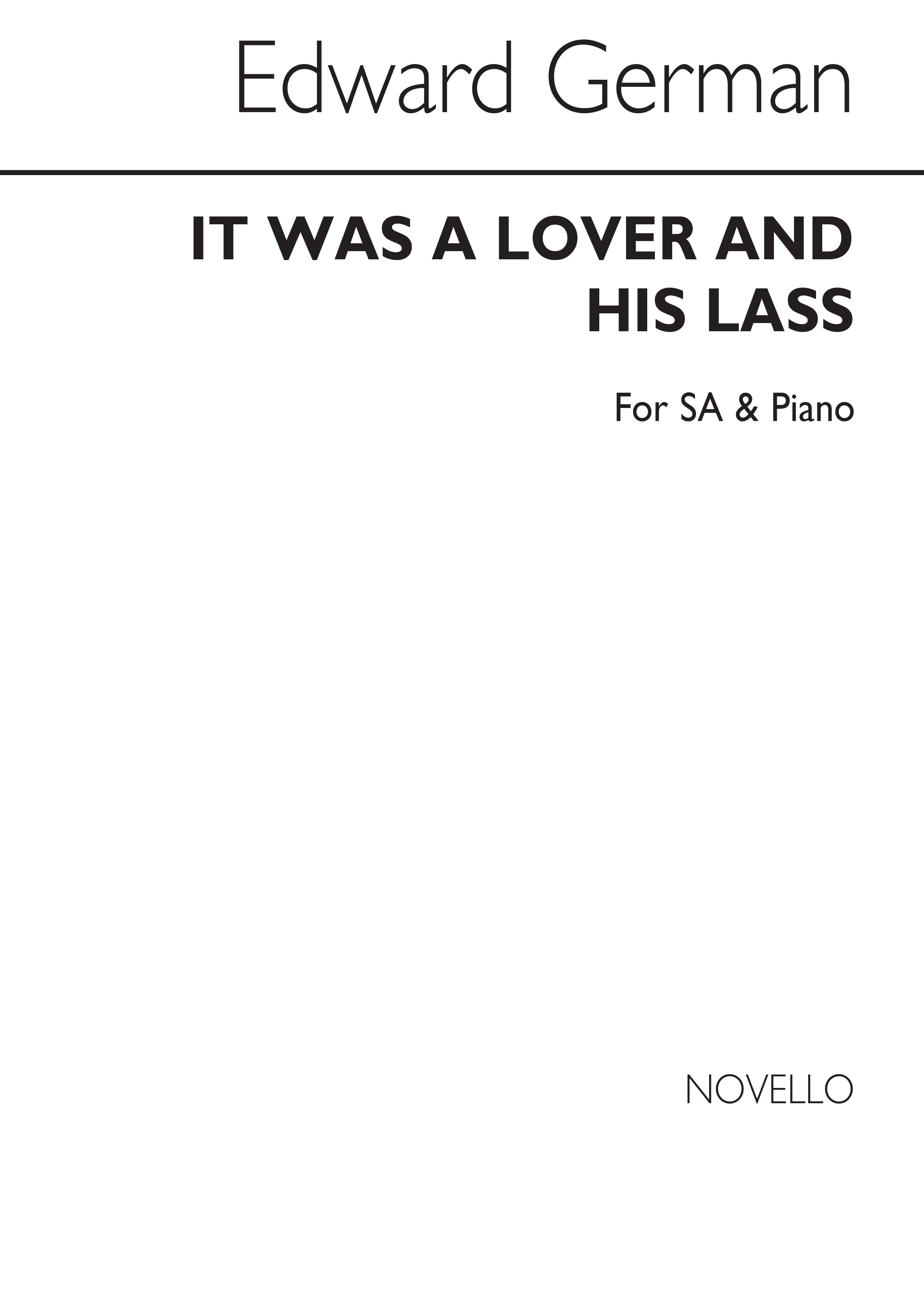 German It Was A Lover And His Lass Sa/Piano