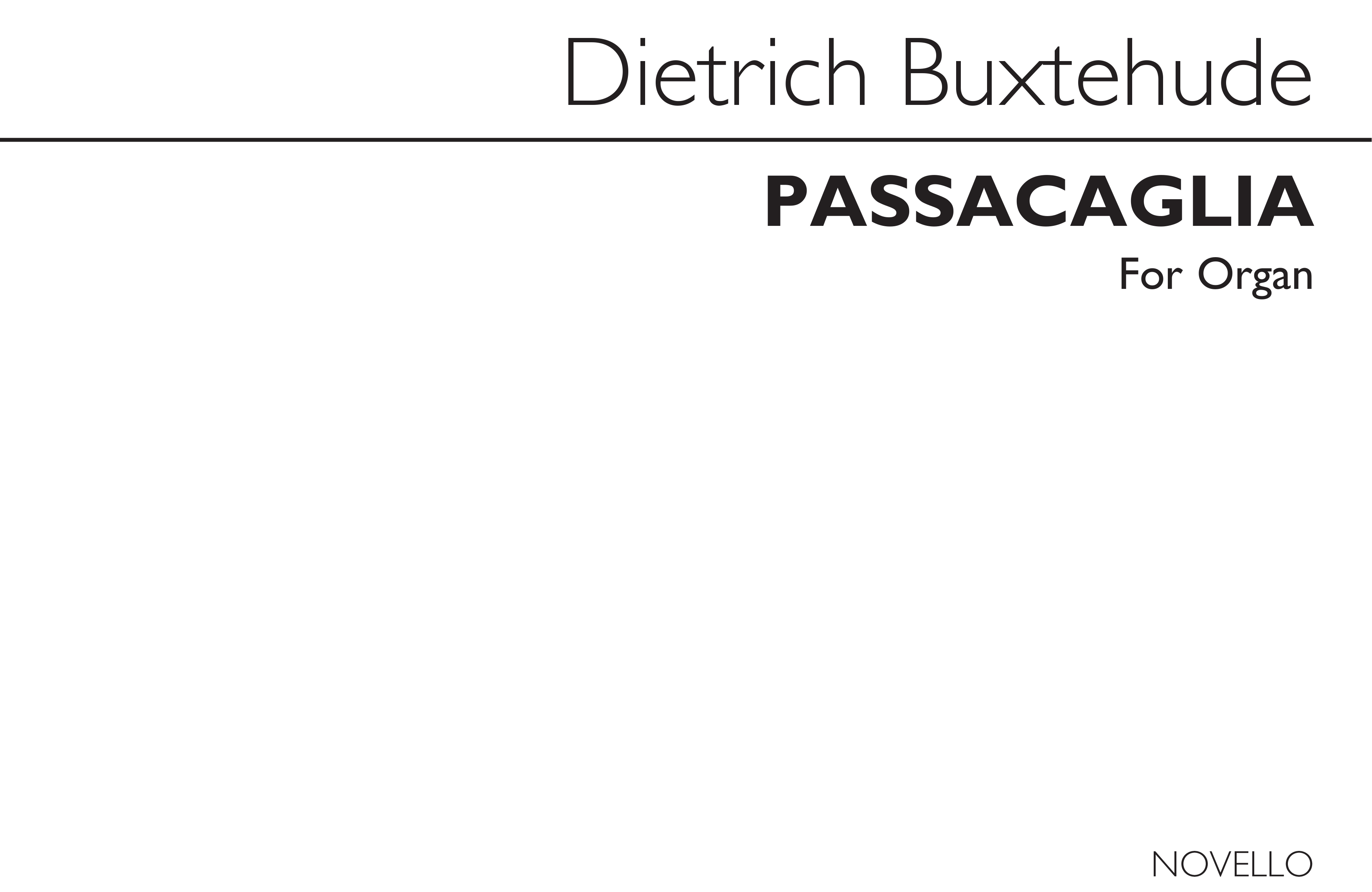 Buxtehude Passacaglia In D Organ
