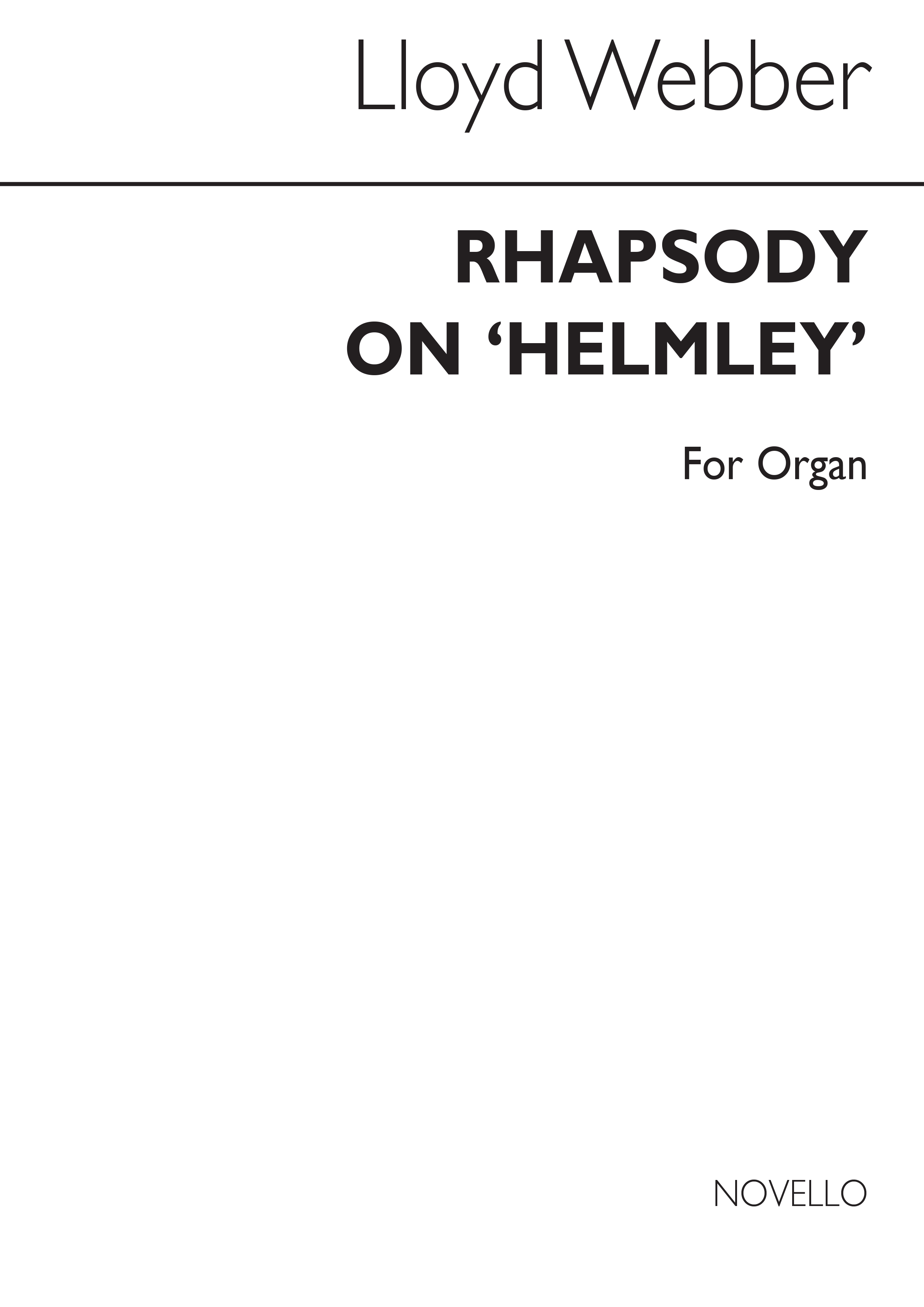 W.S. Lloyd Webber: Rhapsody On Helmsley Organ