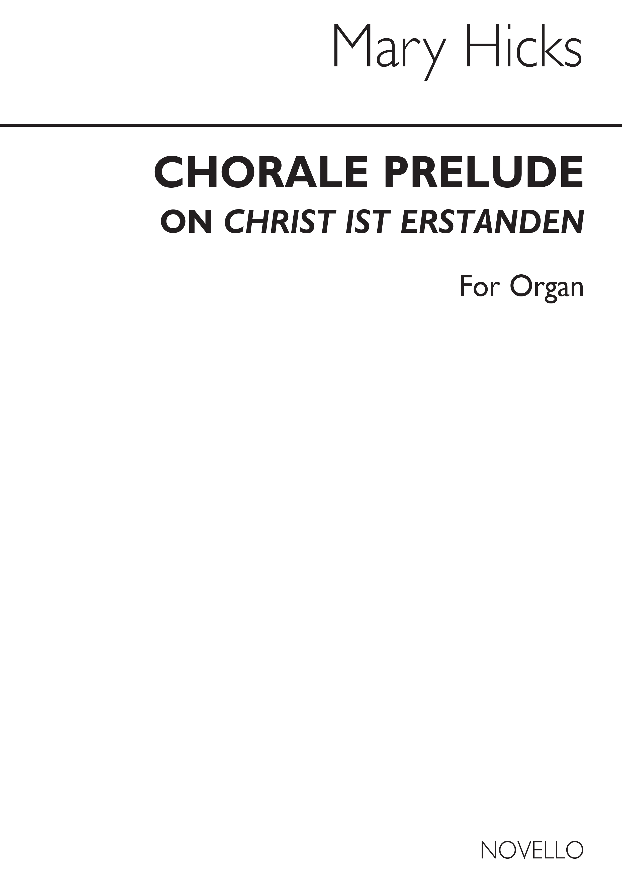 Mary Hicks: Chorale Prelude On 'Christ Ist Erstanden' Organ