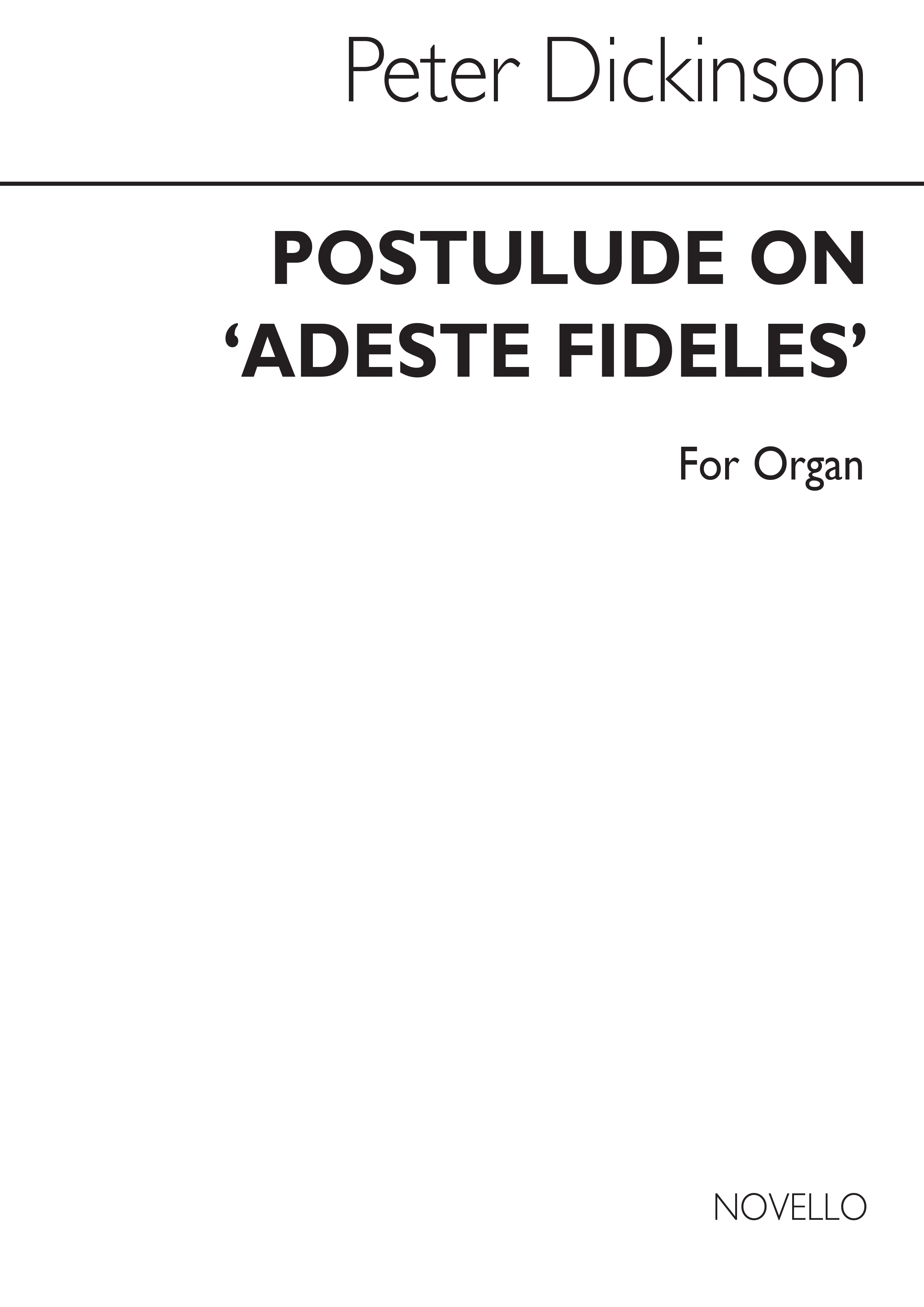 Dickinson: Postlude On Adeste Fideles for Organ