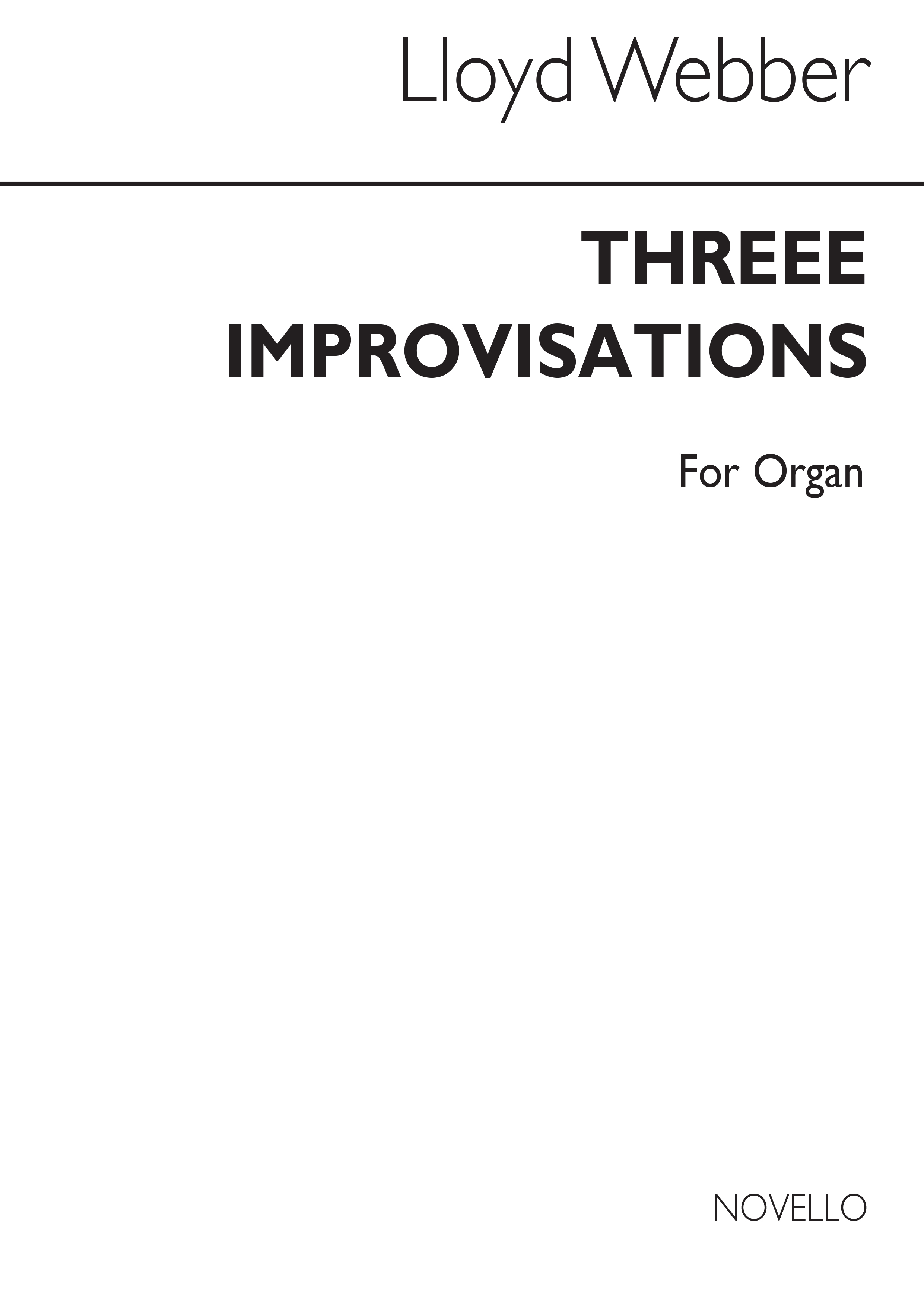 William Lloyd Webber: Three Improvisations Organ