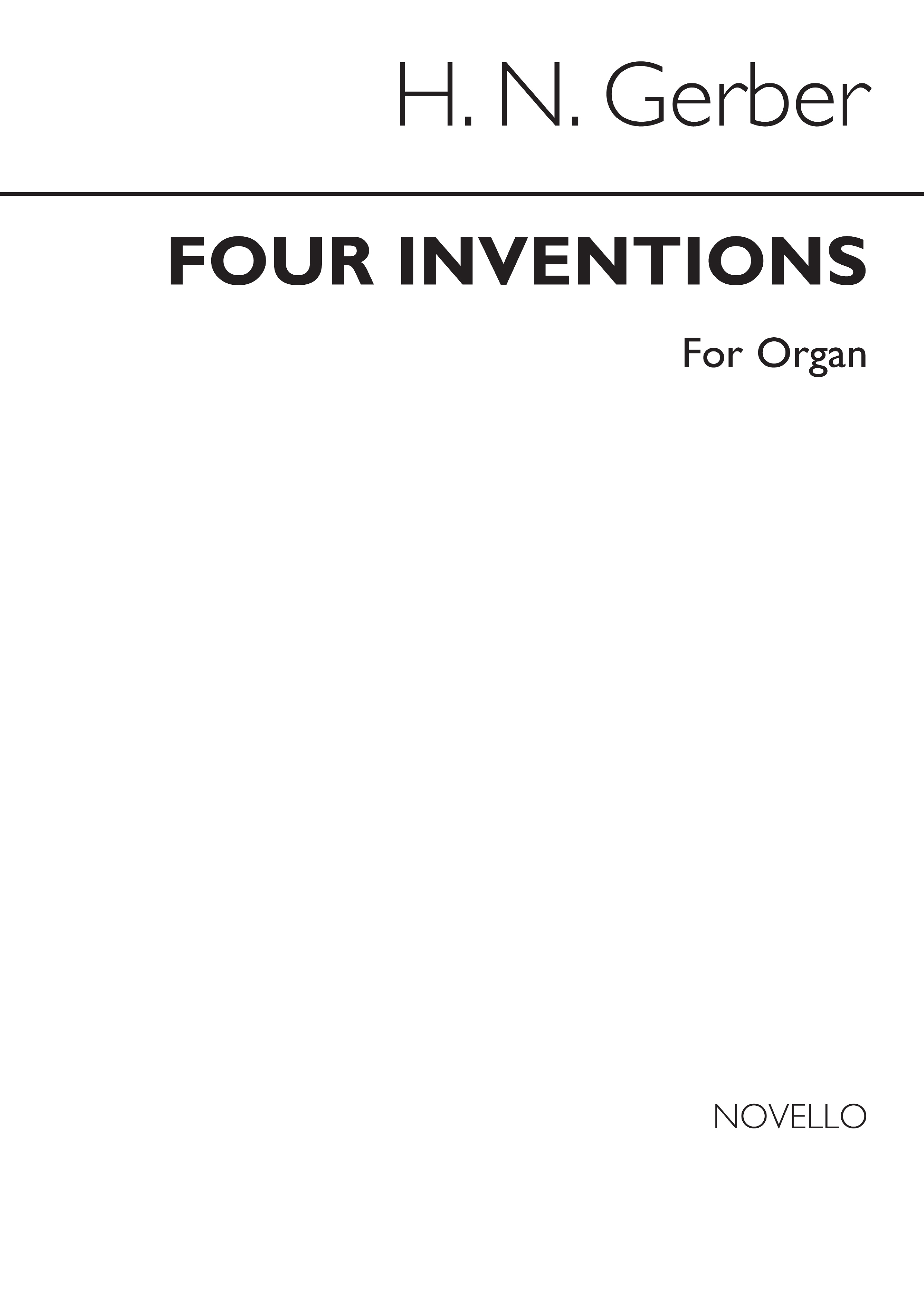 Heinrich Nicolaus Gerber: Four Inventions For Organ