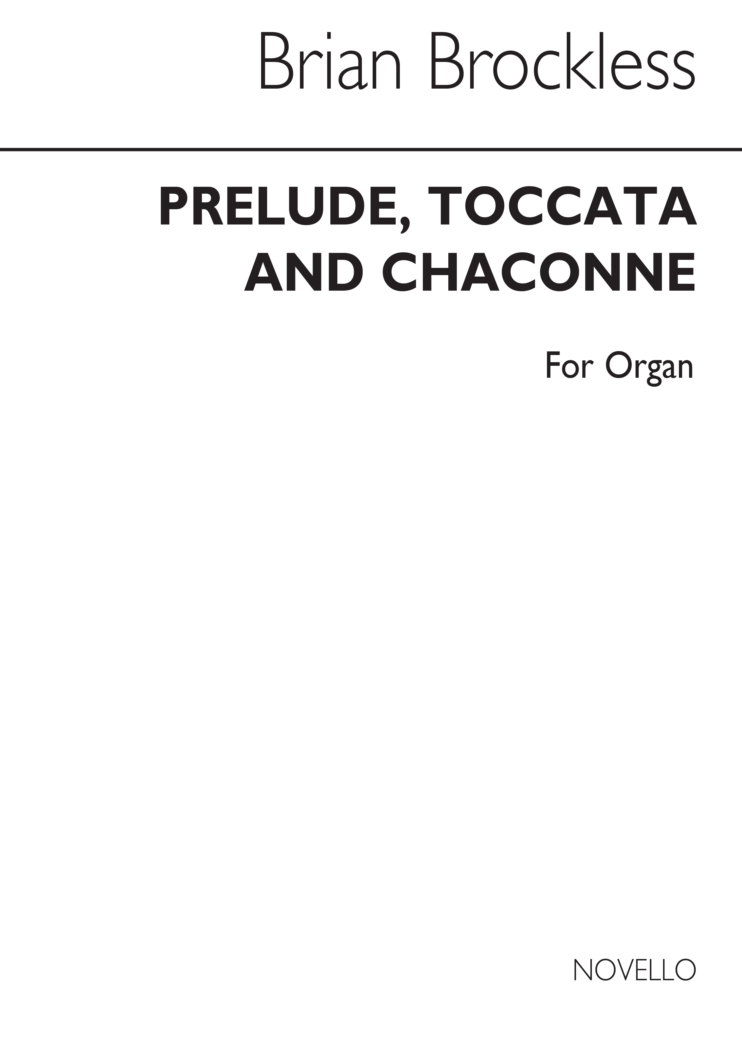 Brian Brockless: Prelude, Toccata And Chaconne Organ