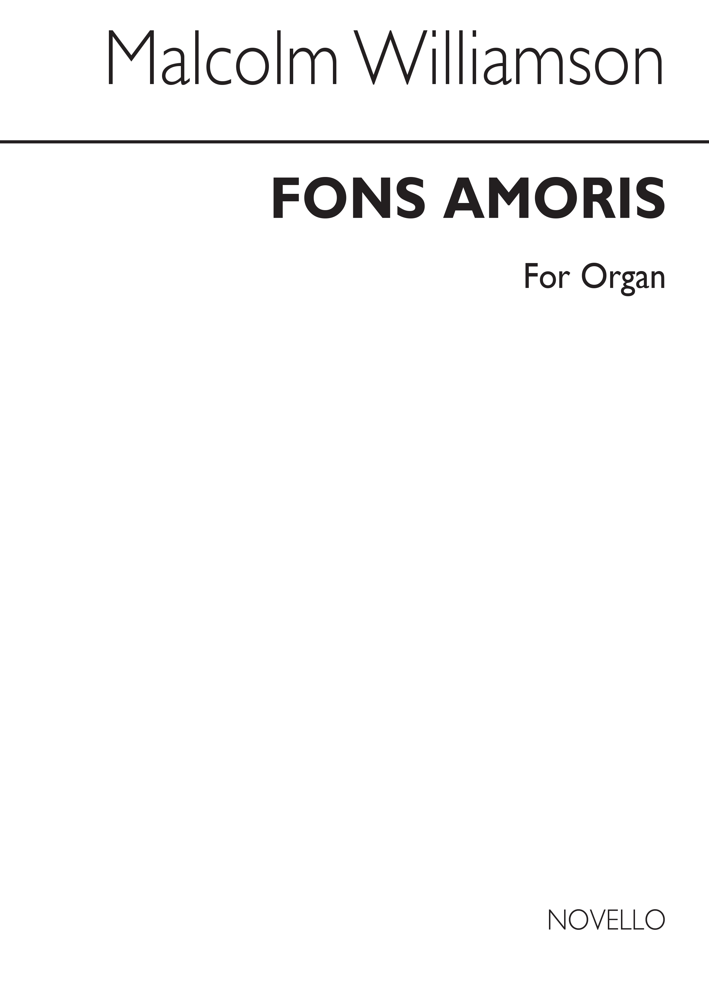 Williamson: Fons Amoris for Organ