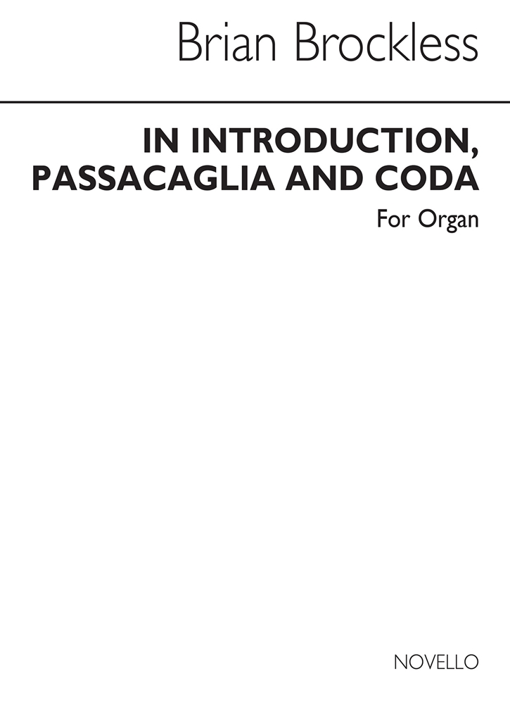 Brian Brockless: Introducton, Passacaglia And Coda