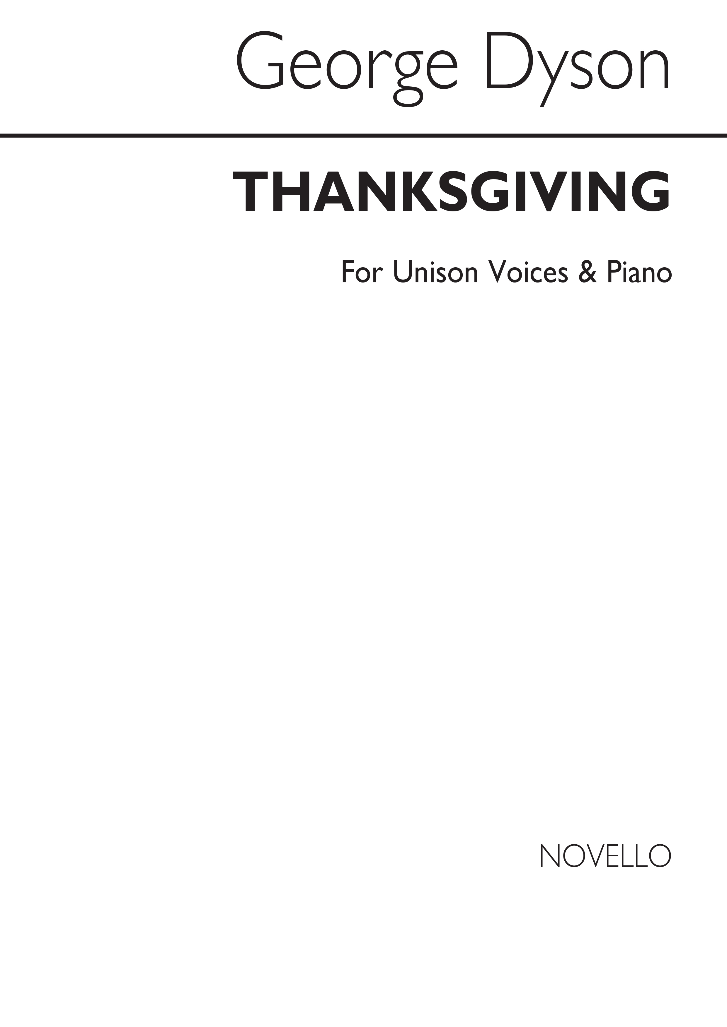 George Dyson: Thanksgiving