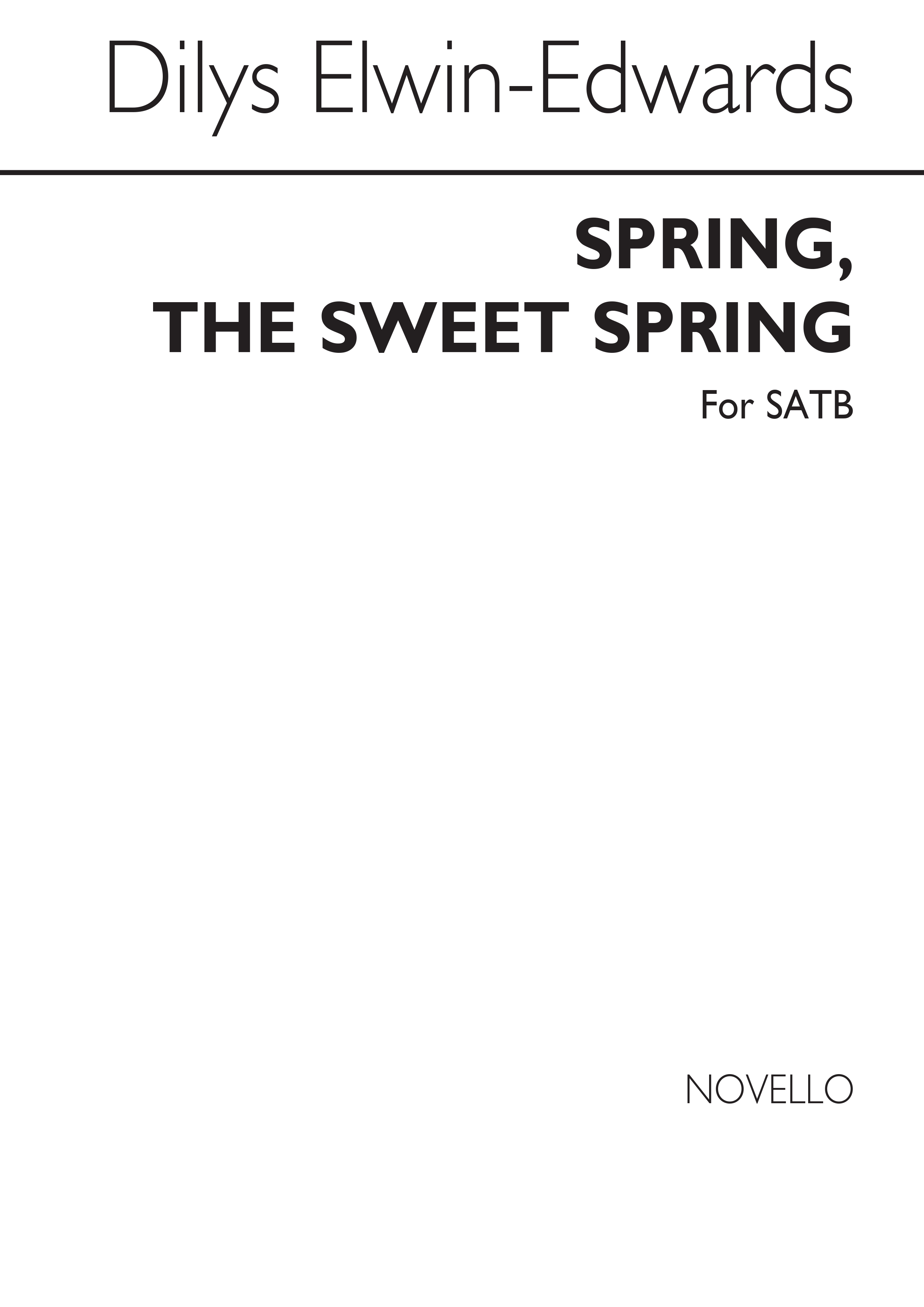 Elwyn-edwards, D Spring, The Sweet Spring Satb