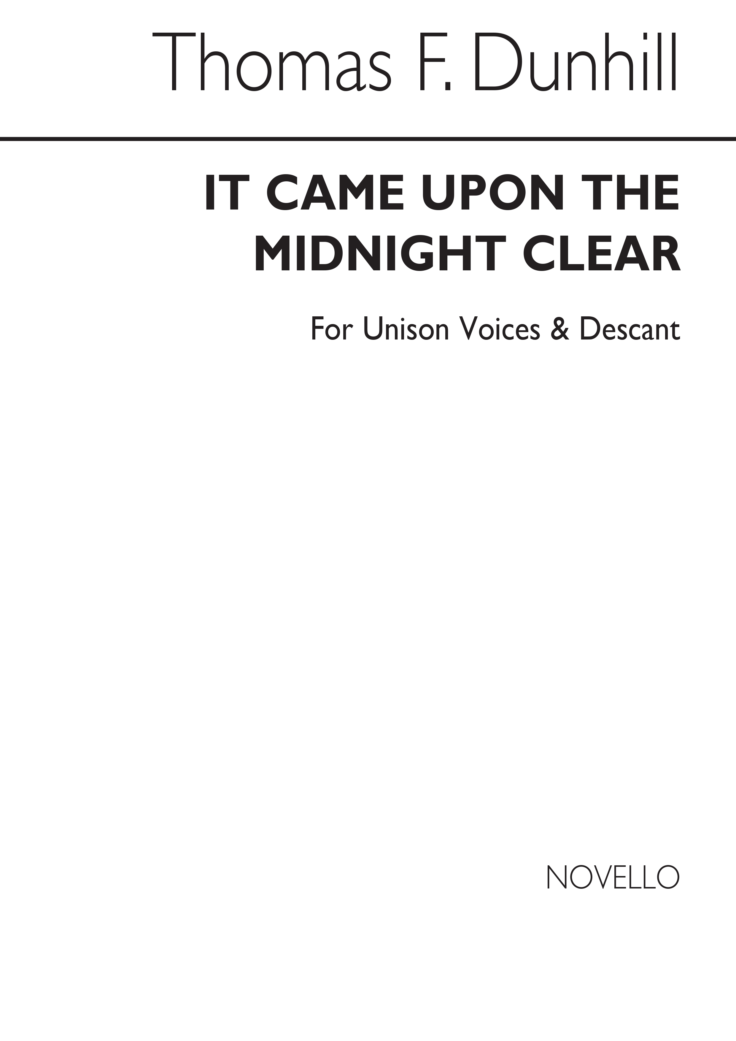 Dunhill: It Came Upon Midnight for Unison Voices and Descant