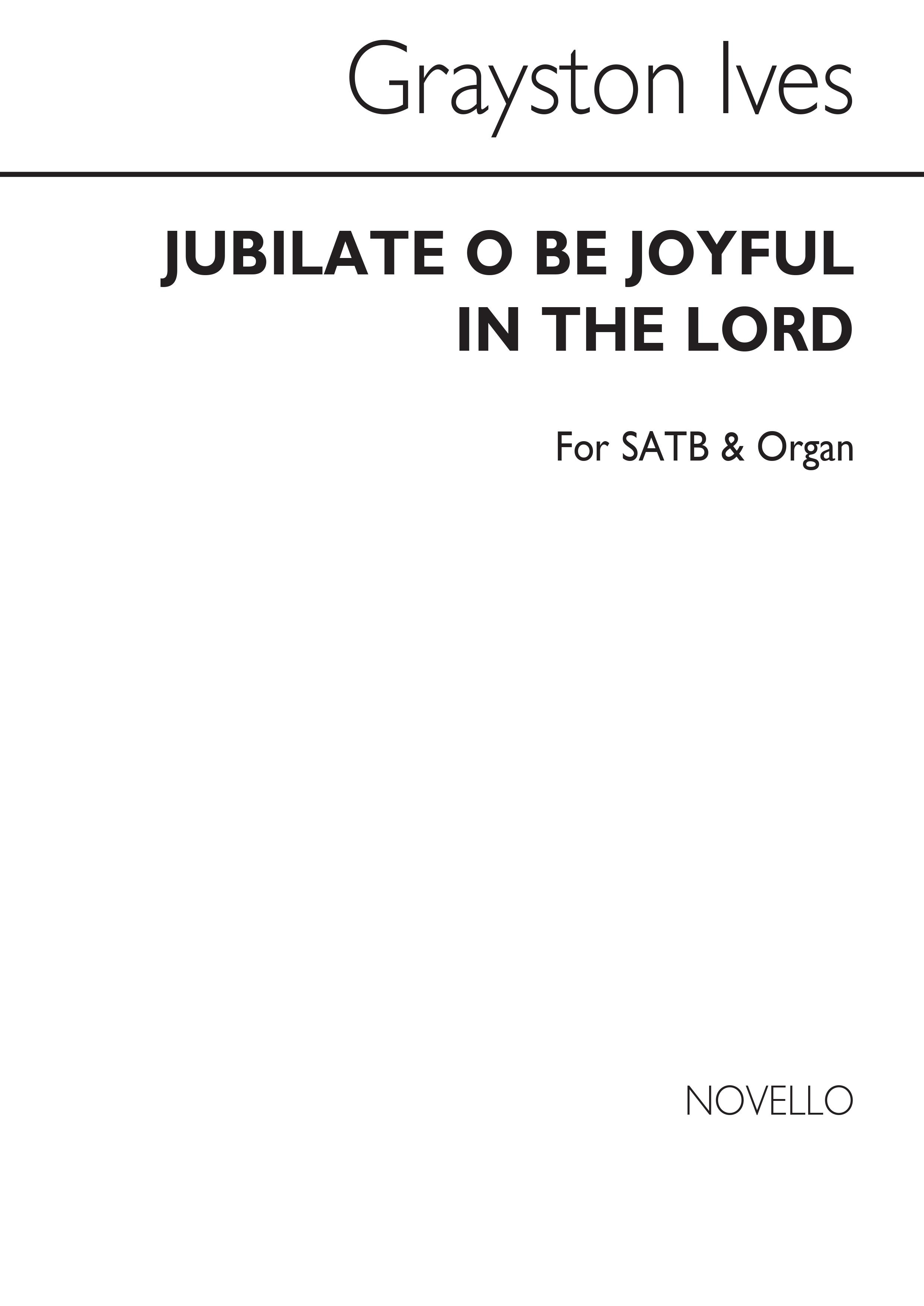 Grayston Ives: Jubilate Deo