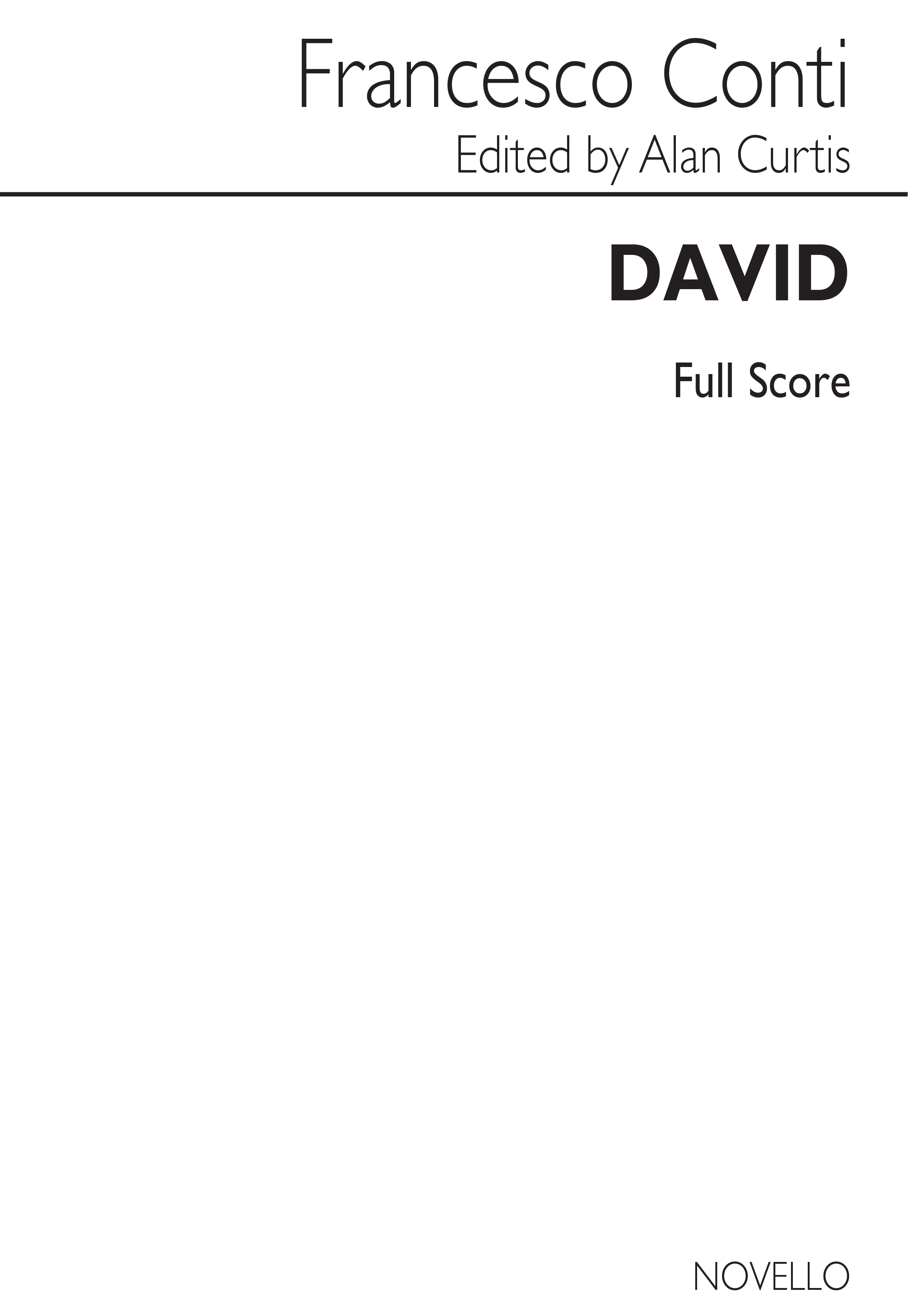 Francesco Conti: David (Full Score)