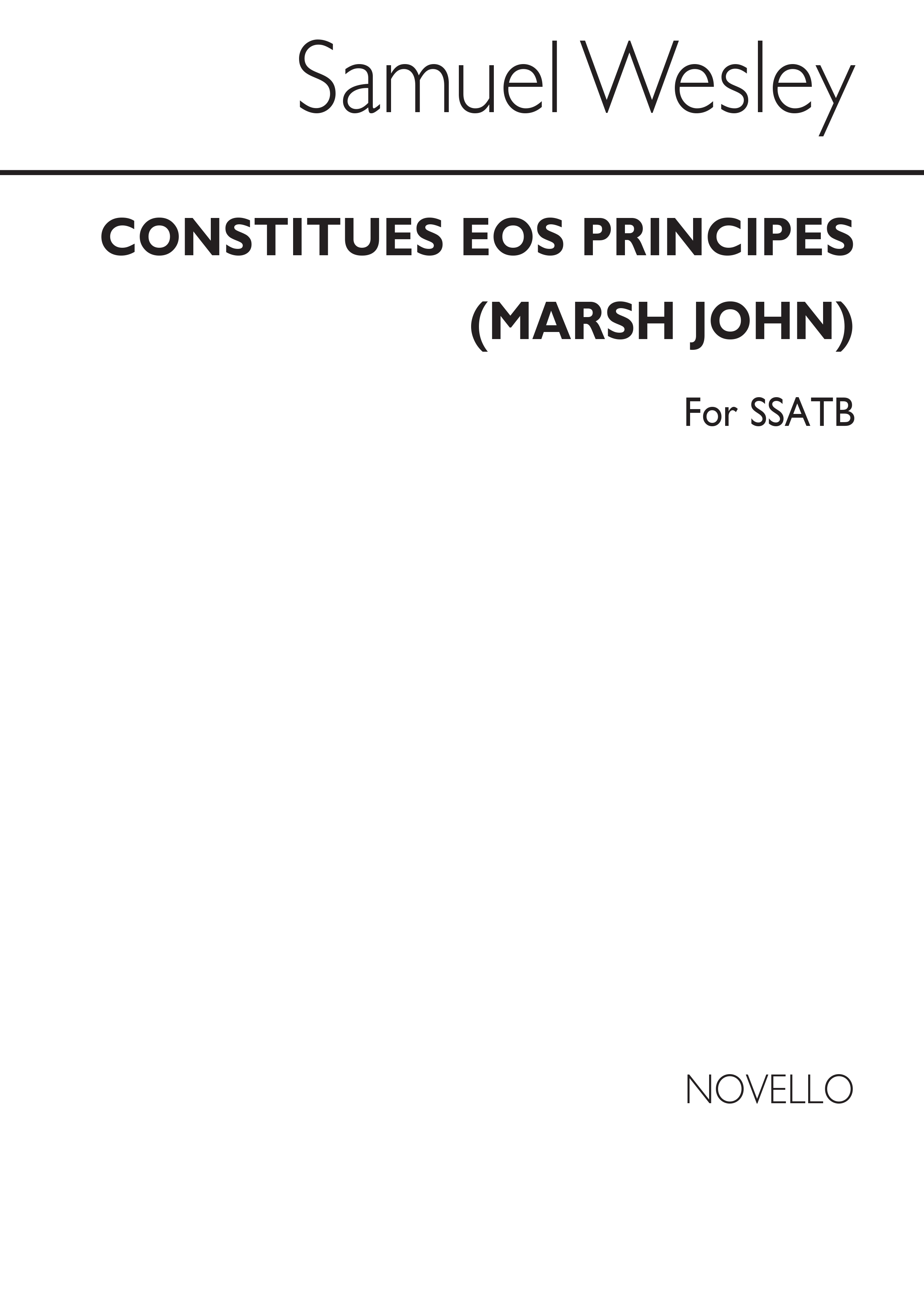 Samuel Wesley: Constitues Eos Principes