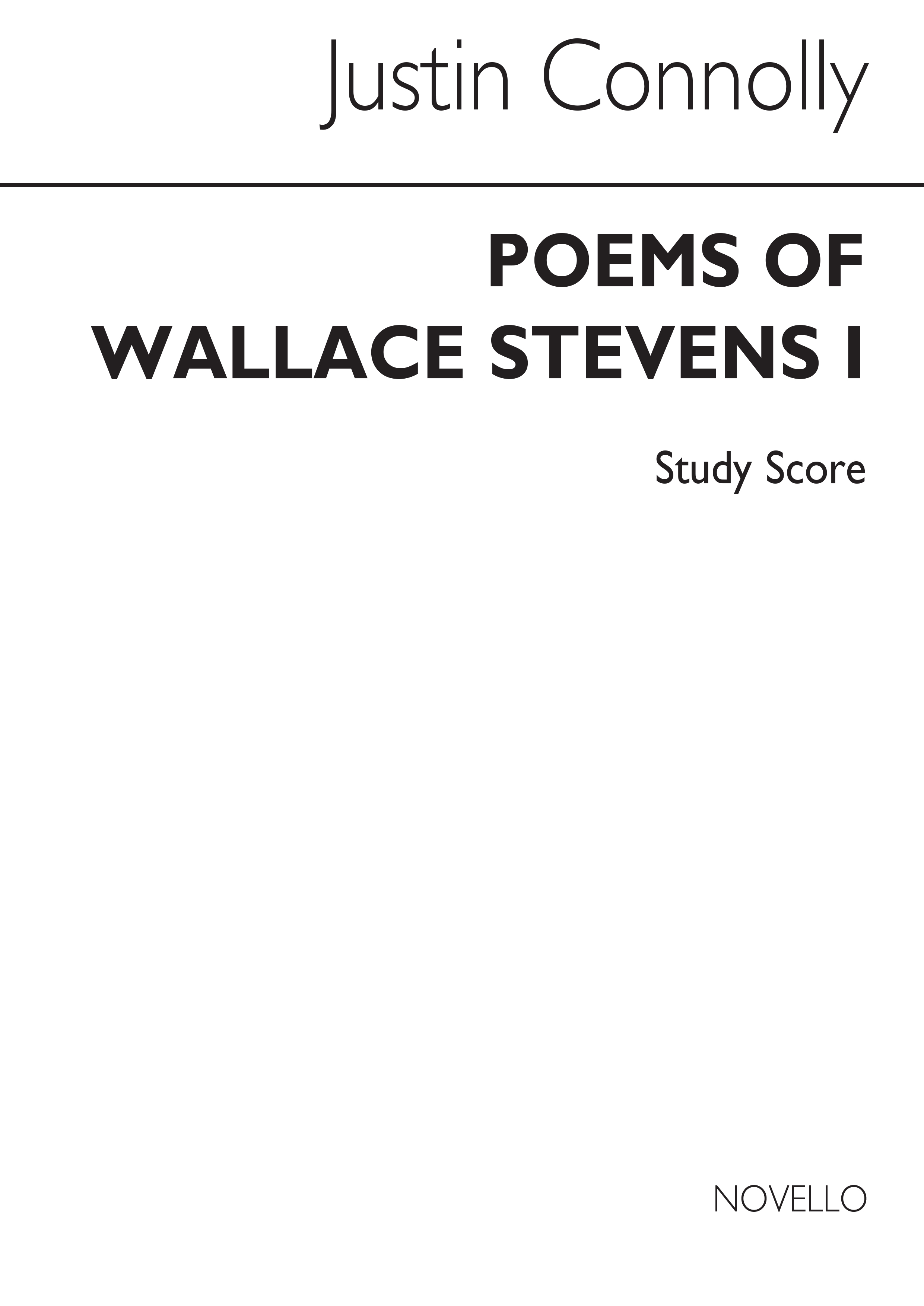 Connolly: Poems Of Wallace Stevens (Score)
