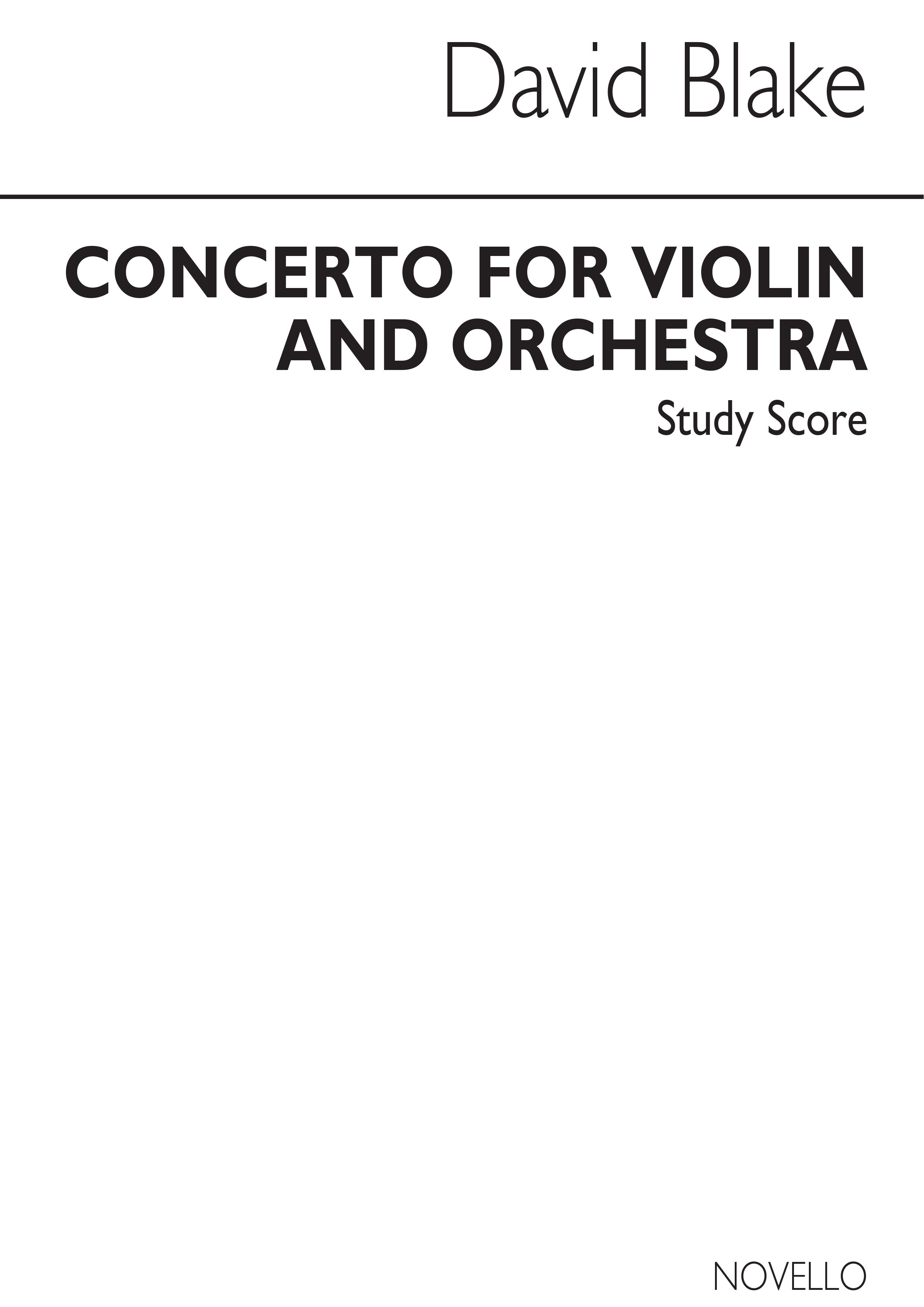 David Blake: Concerto For Violin
