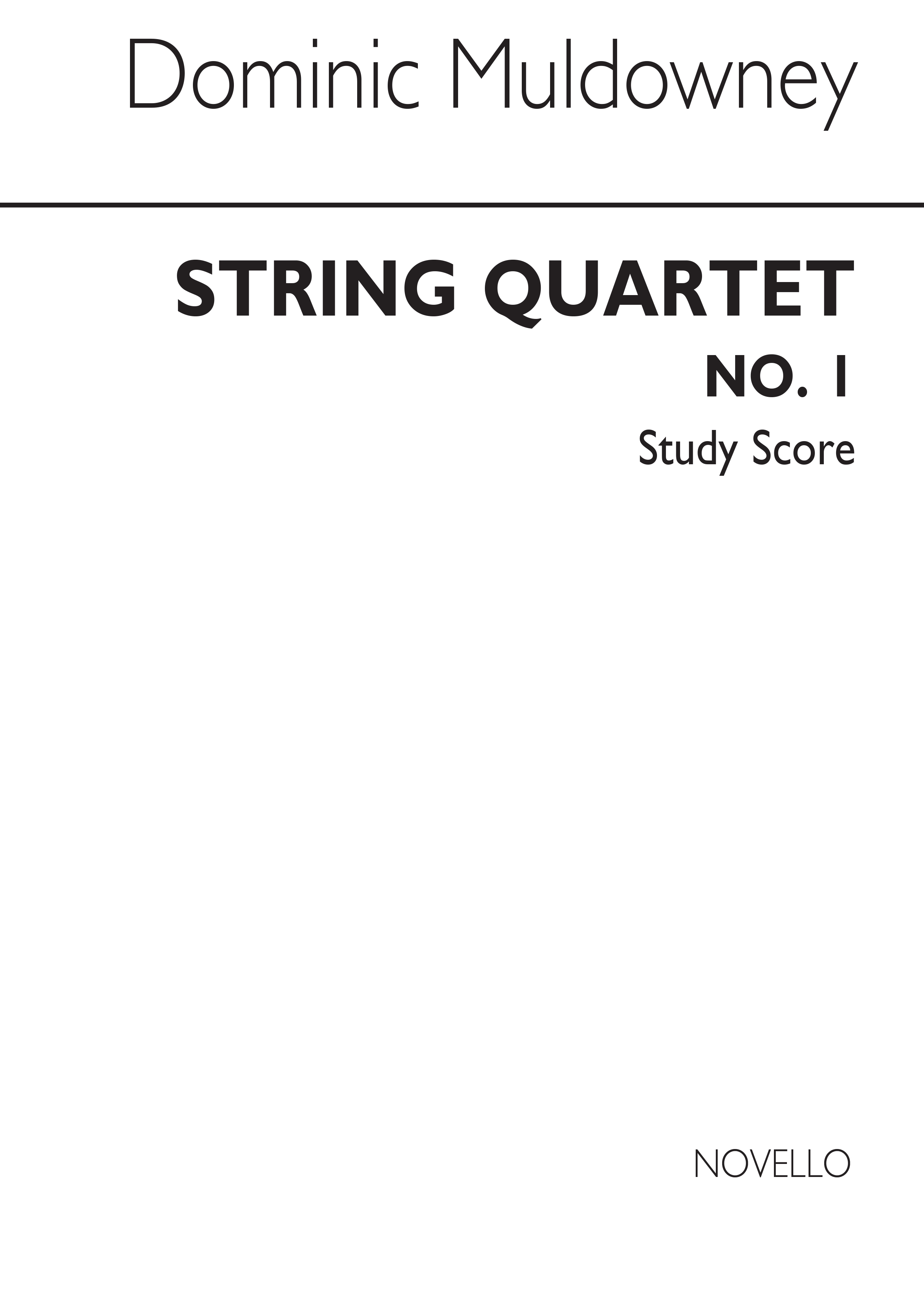 Muldowney: String Quartet No.1 (Study Score)