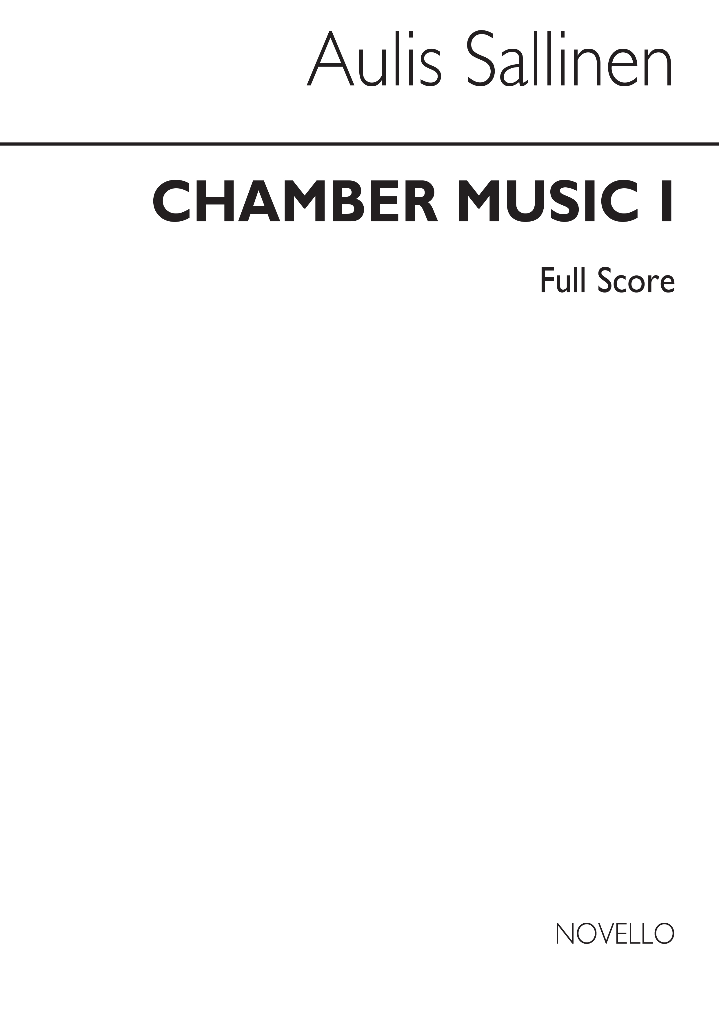 Sallinen: Chamber Music I Op.38 (Study Score)