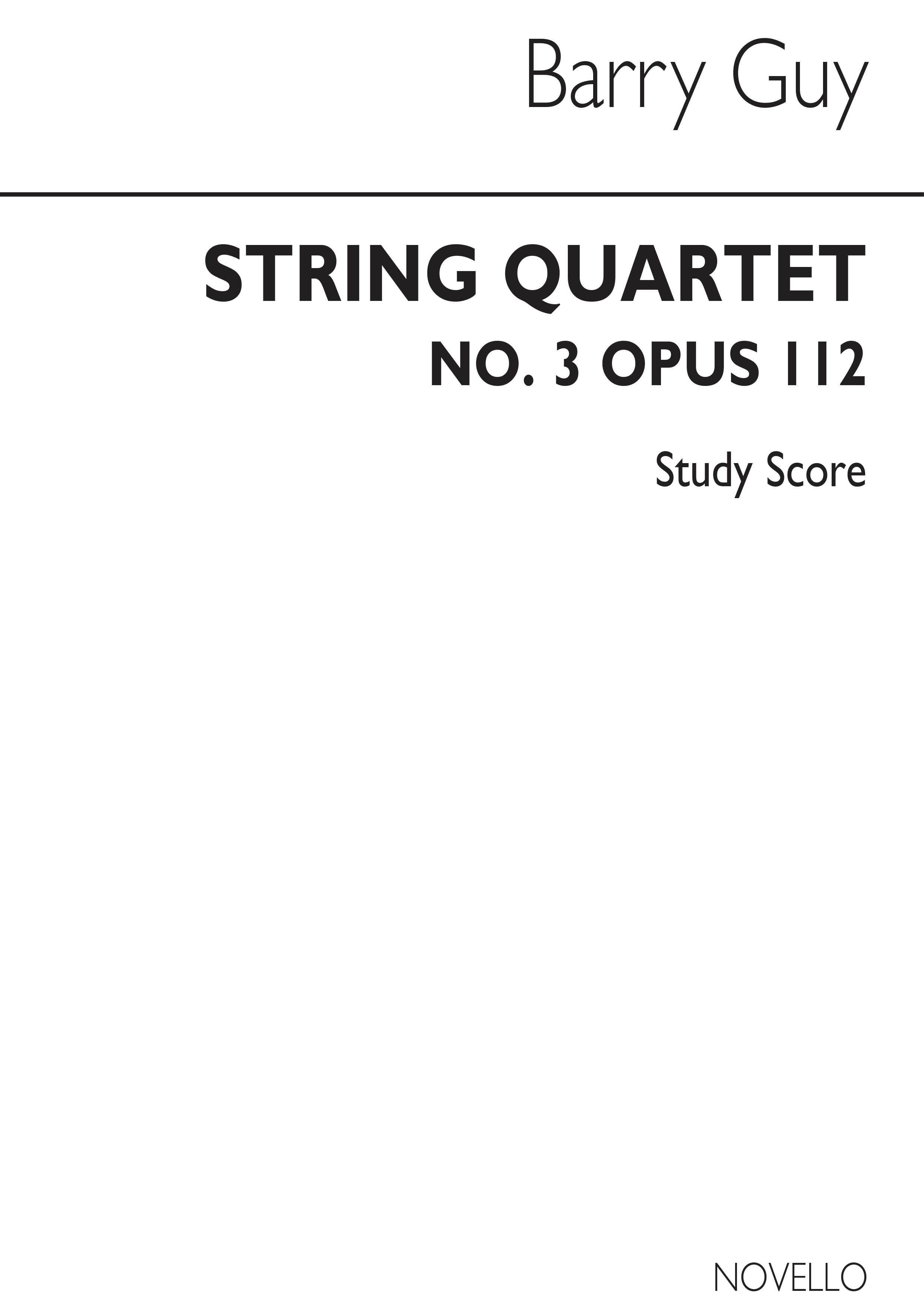 Guy: String Quartet No.3 (Study Score)