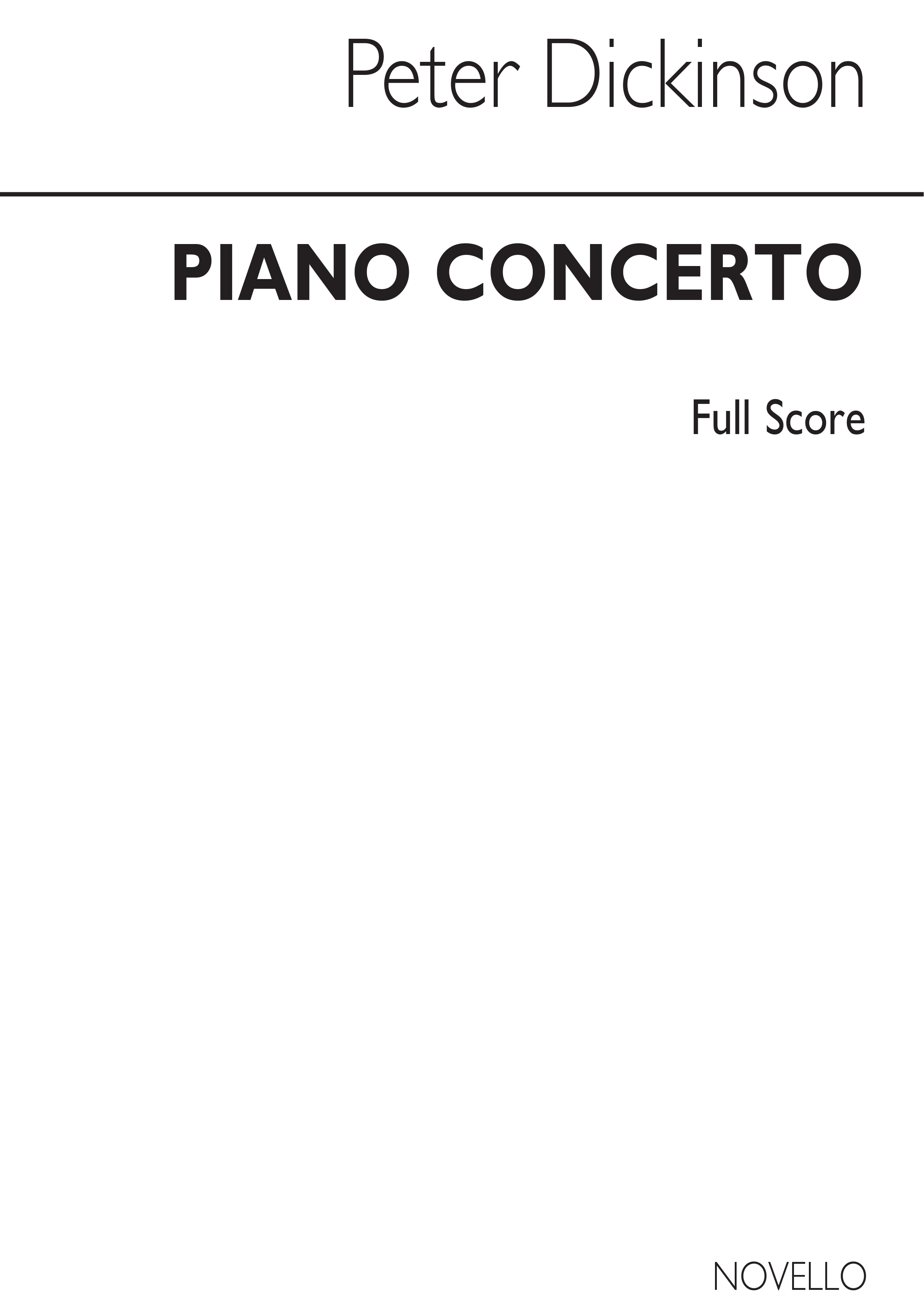 Dickinson: Concerto For Piano (Study Score)