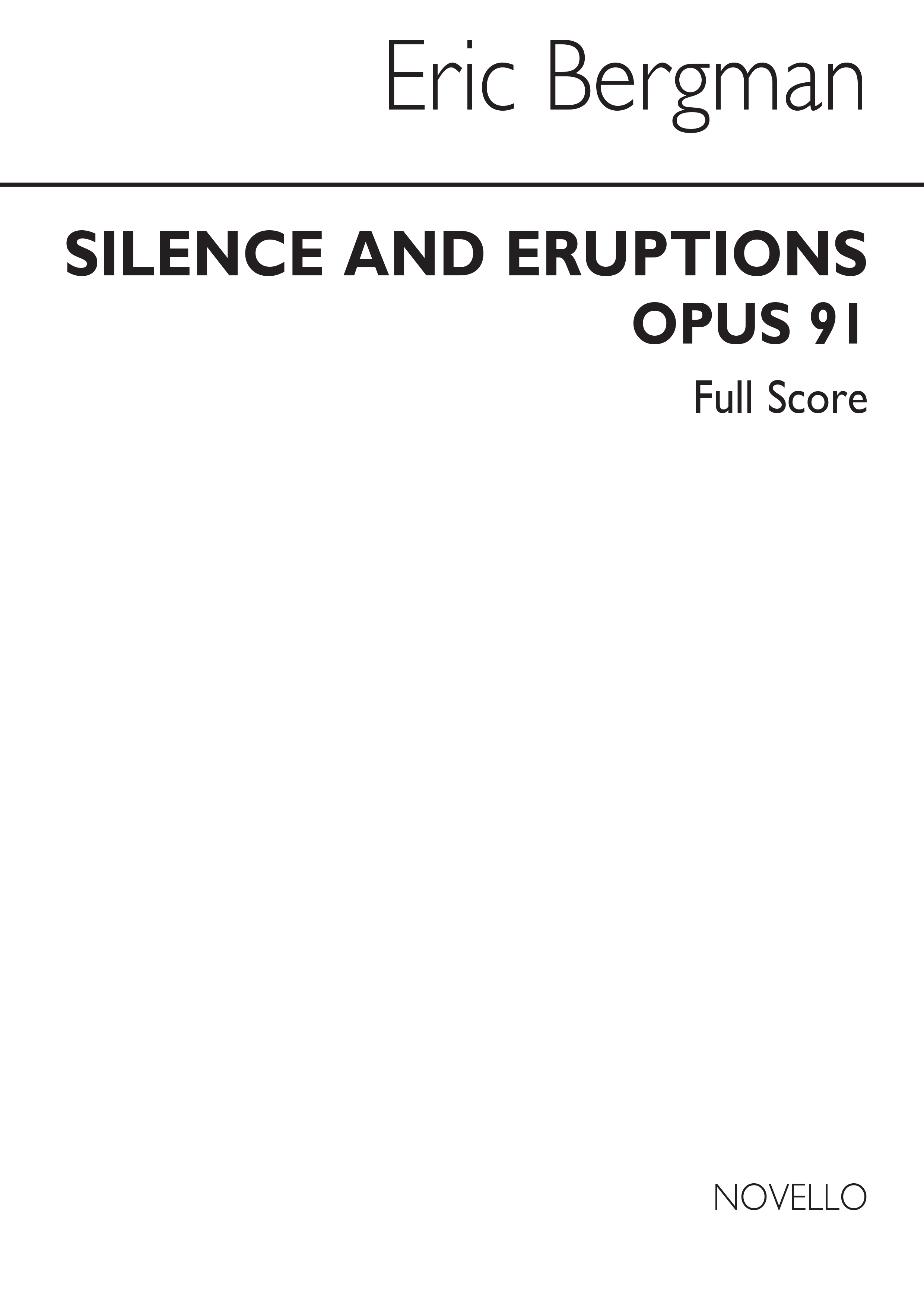 Bergman: Silence And Eruptions (Score)