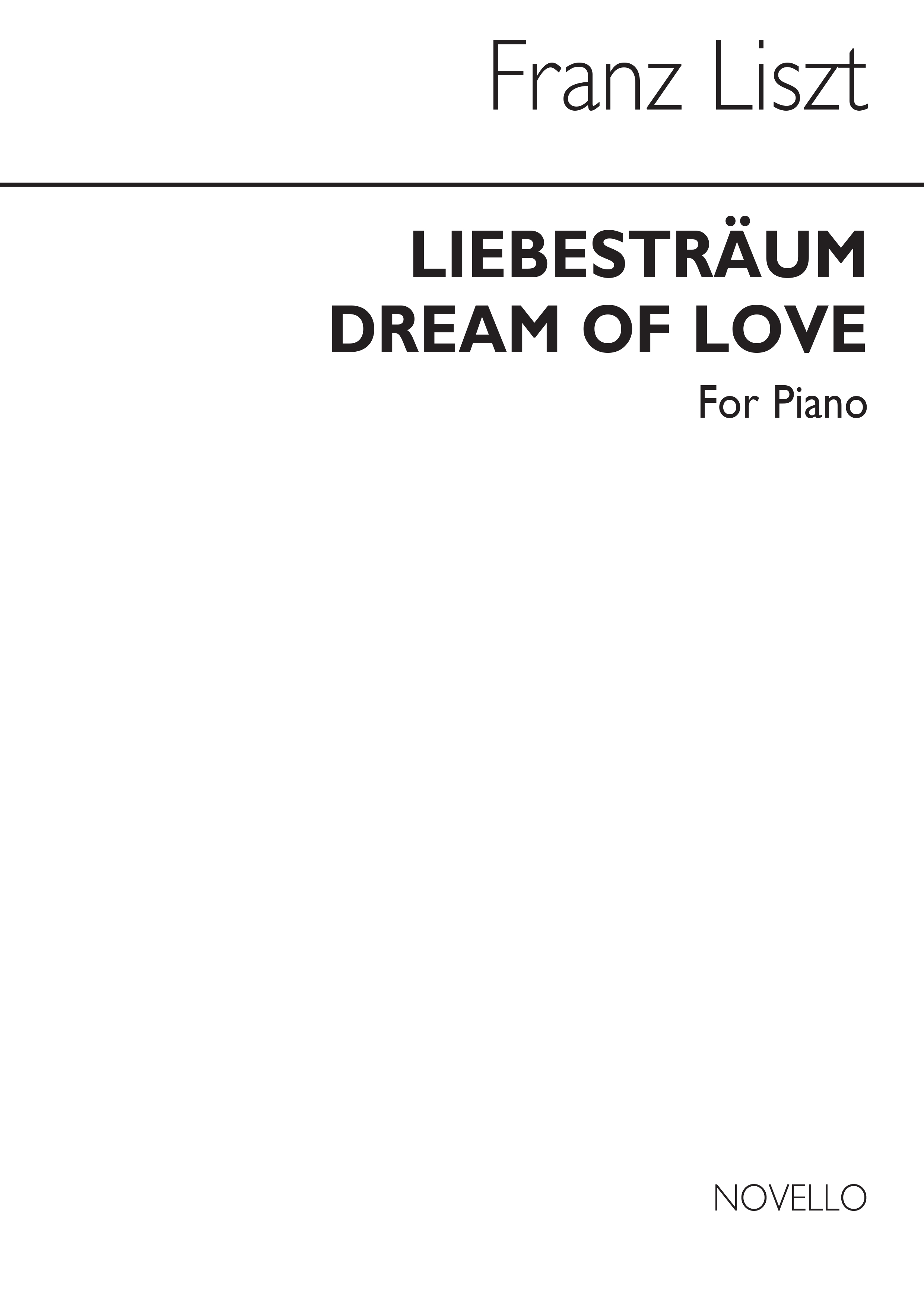 Liszt Dream Of Love Simplified Piano