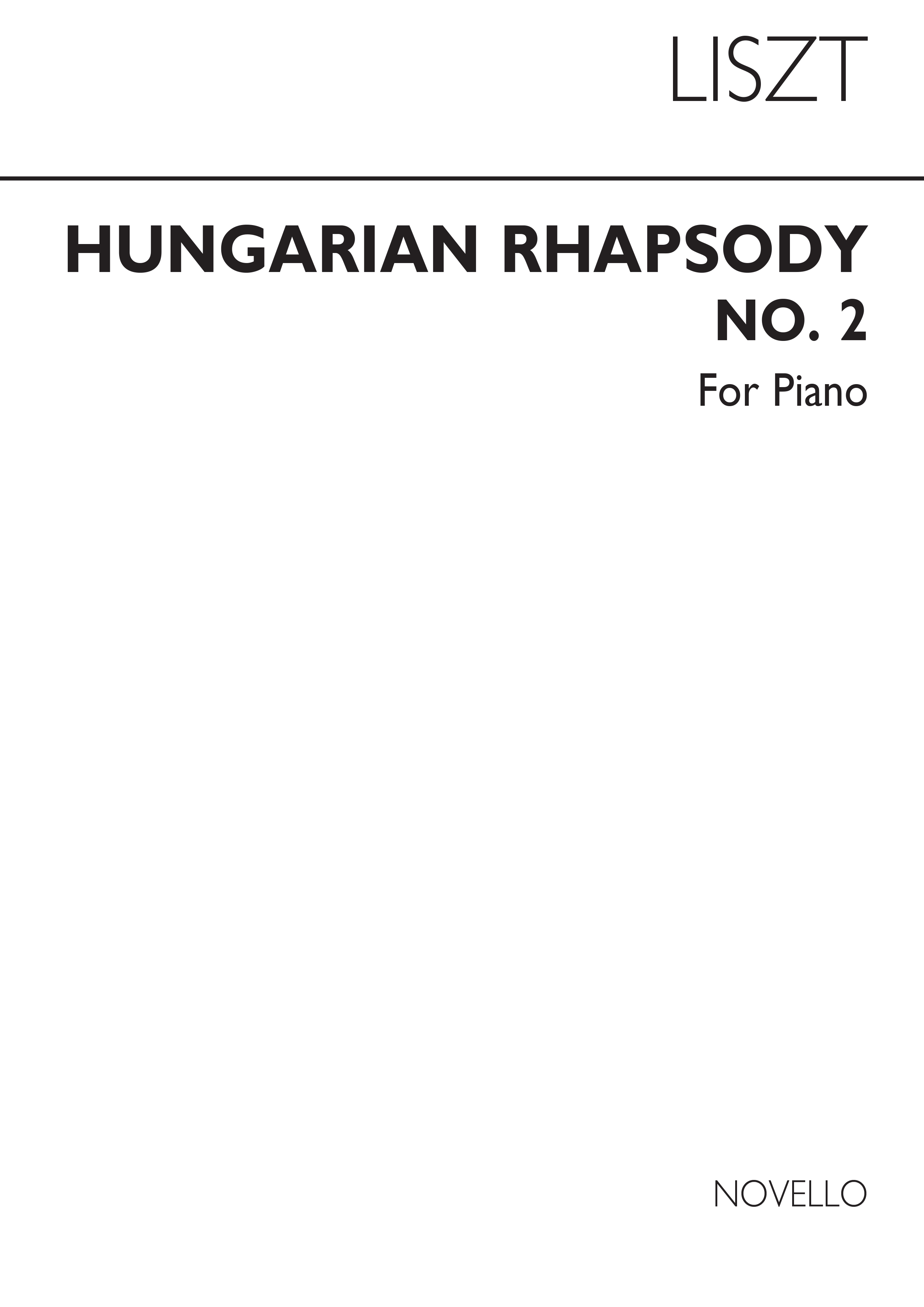 Liszt, F Hungarian Rhapsody No 2 Piano